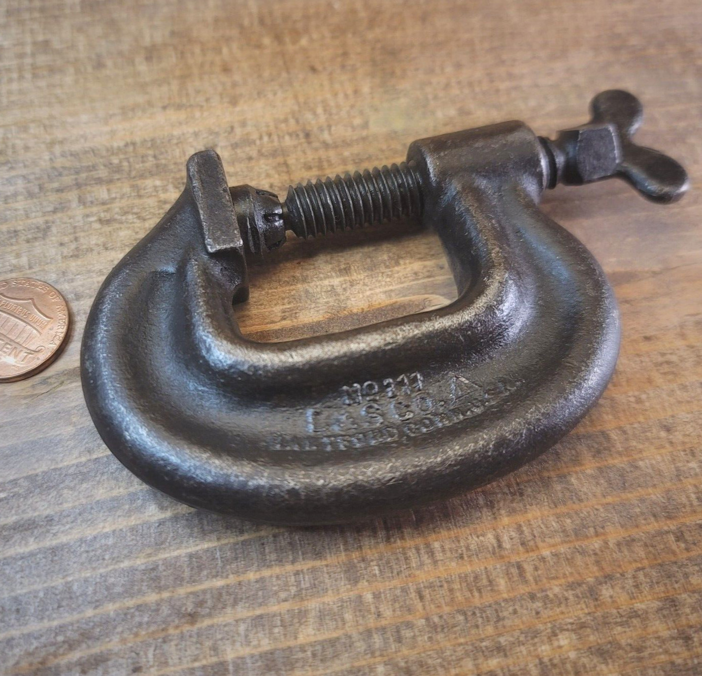 Vtg B&S Co. Billings and Spencer C clamp No.111 Winged Square head screw