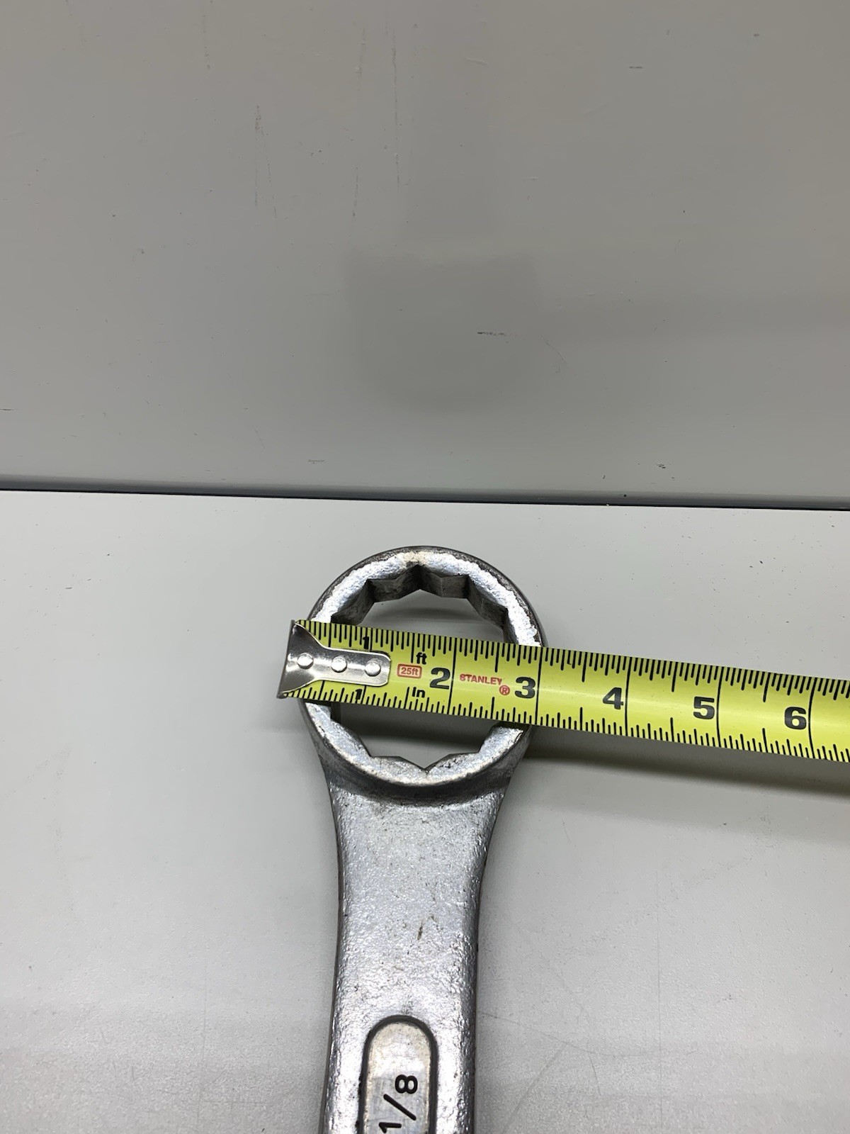 Huge Vintage Asahi 2-1/8” Combination Open End Wrench Japan 12 Point H-28