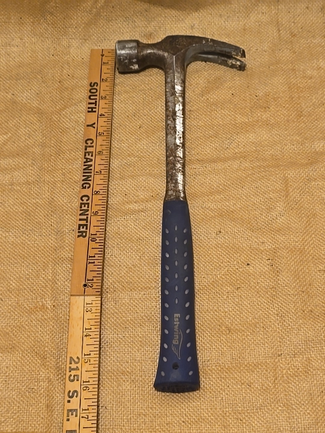 Estwing Claw Hammer 28 Oz Blue Grip Handle USA 16 In. Long Smooth Face E3-28S