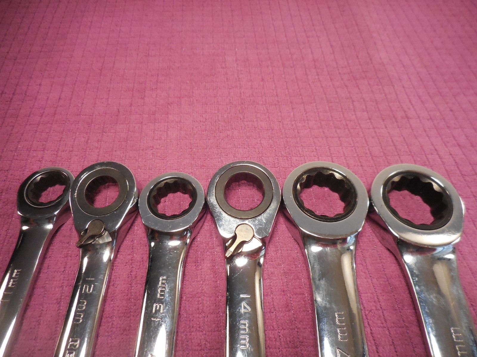 GearWrench 6 PC Ratcheting Combo Wrench(2 Reversible) 11 12 13 14 17 + 18mm GW6