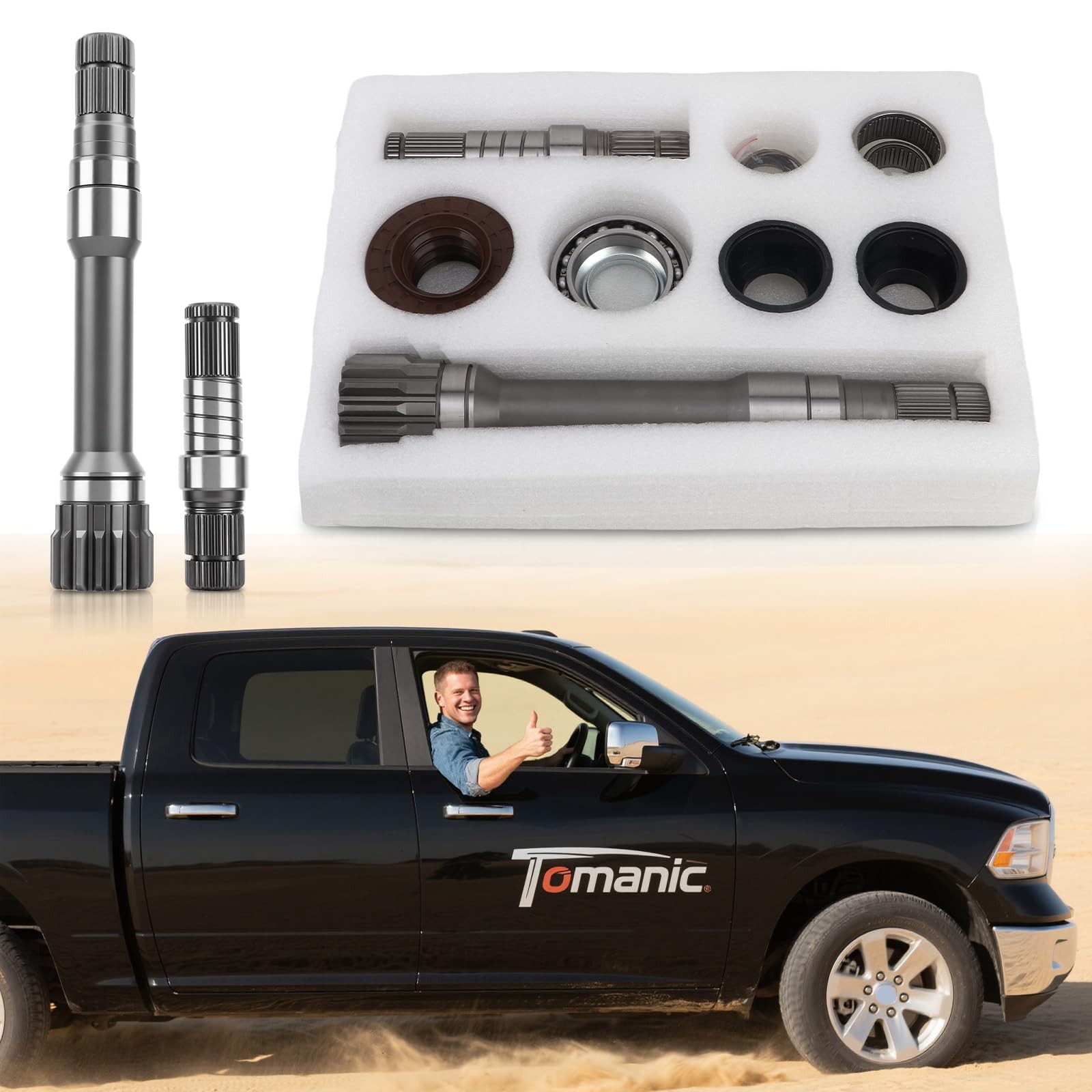 Front Differential Axle Intermediate Shaft Kit for Dodge Ram 1500 2012-2021