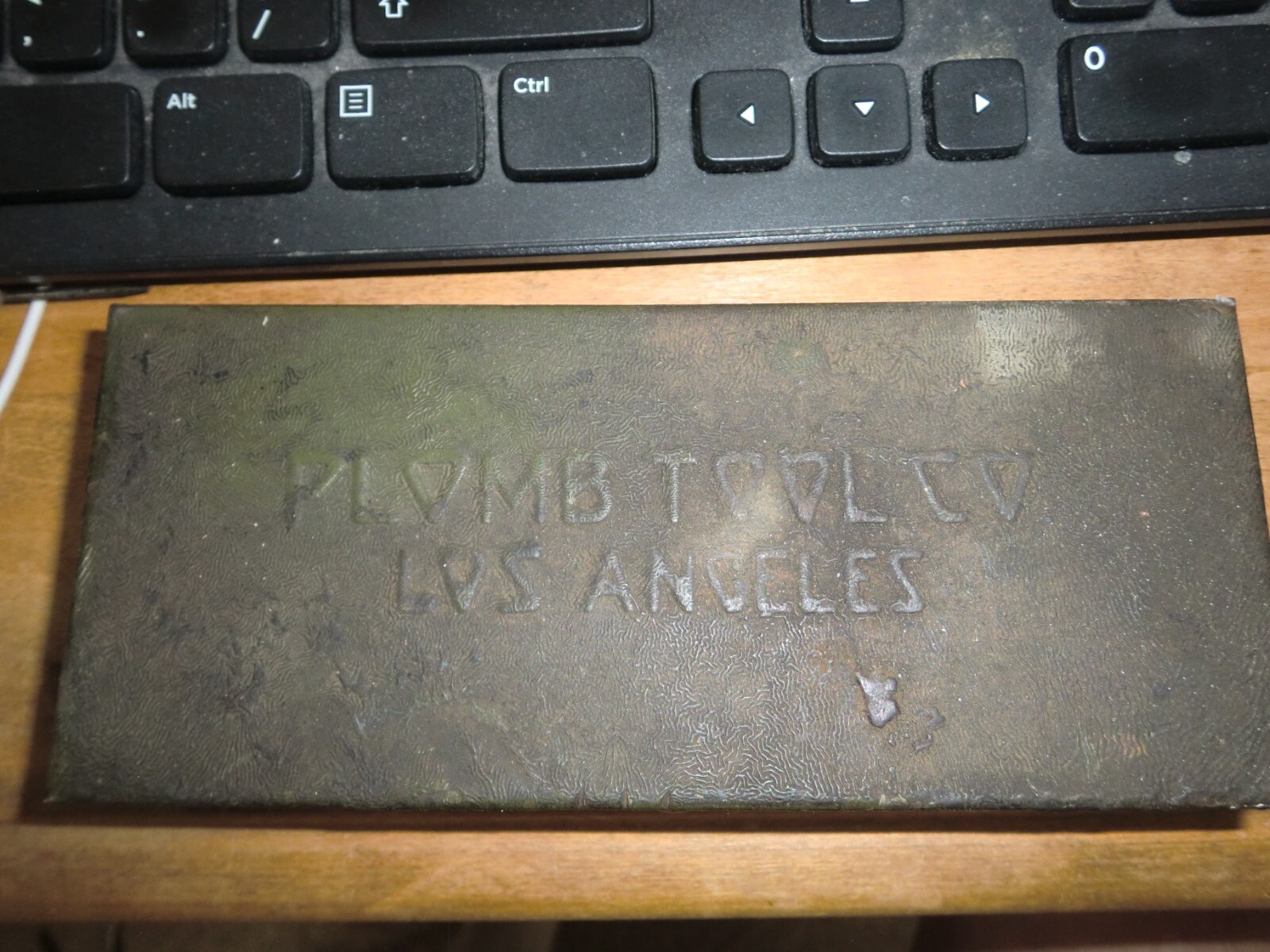 Vintage PLOMB Tool Co Los Angeles, Metal Tool Box, approx 6.5″ x 2.75″ x 1.25″