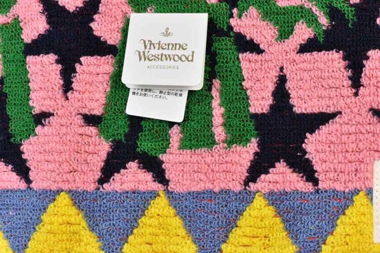 Vivienne Westwood Towel Handkerchief 25.5cm Cotton Multicolor Used
