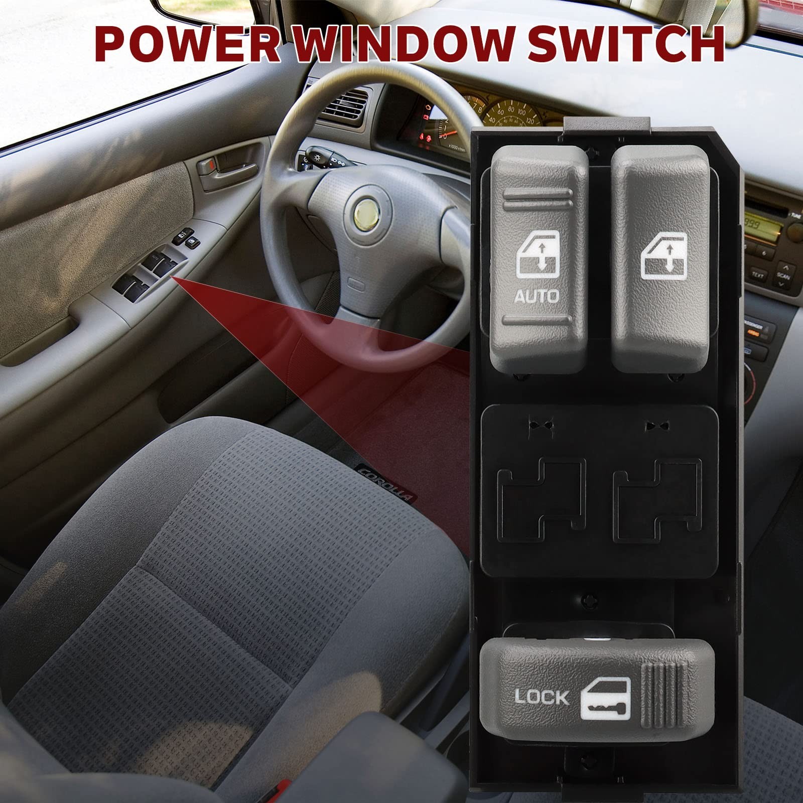Power Door Lock Window Switch Control Driver Side Compatible with 1995-2000 Chev