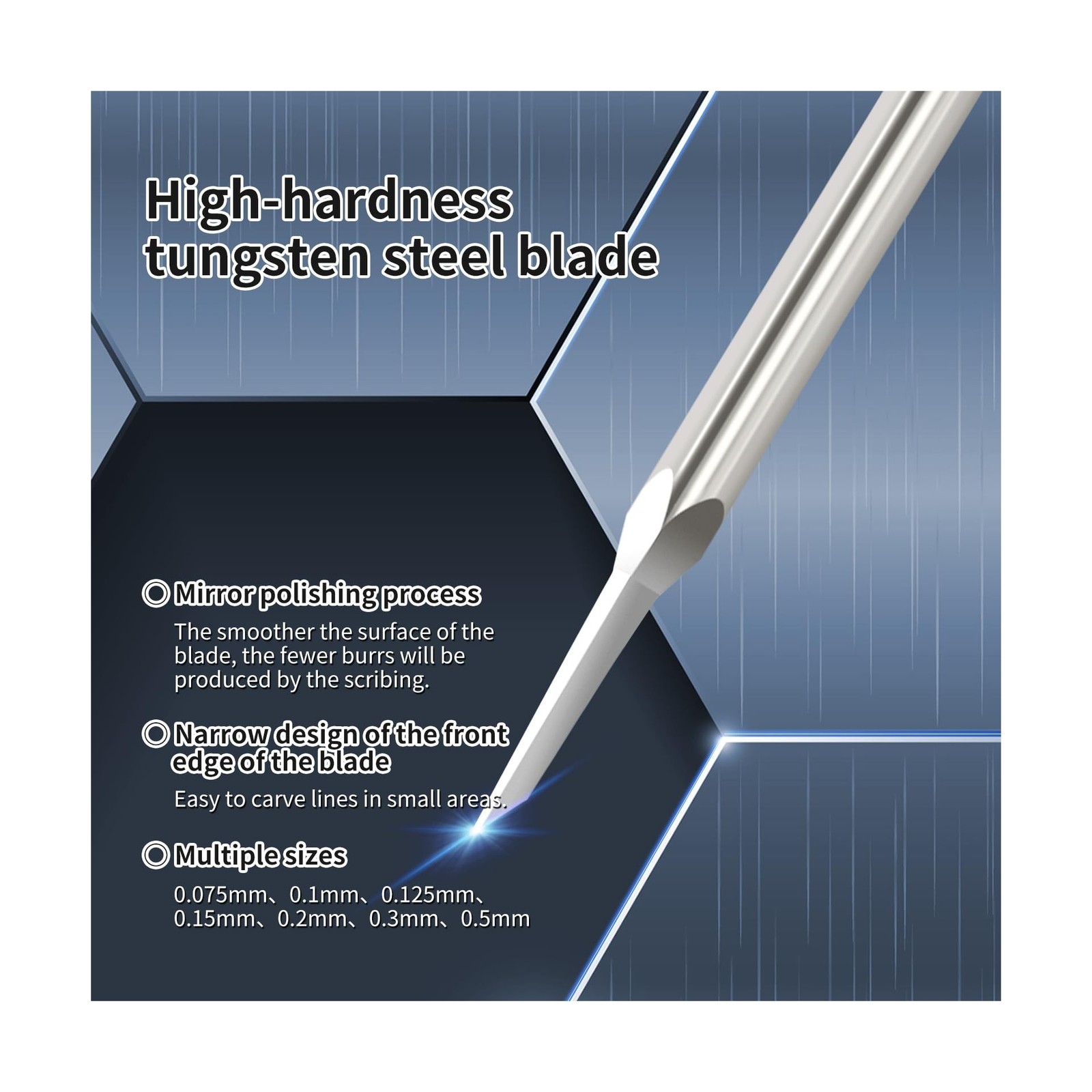 Model Scriber, 7-Piece Tungsten Steel Blade Scribing Tool Set 0.075/0.1/0.125…