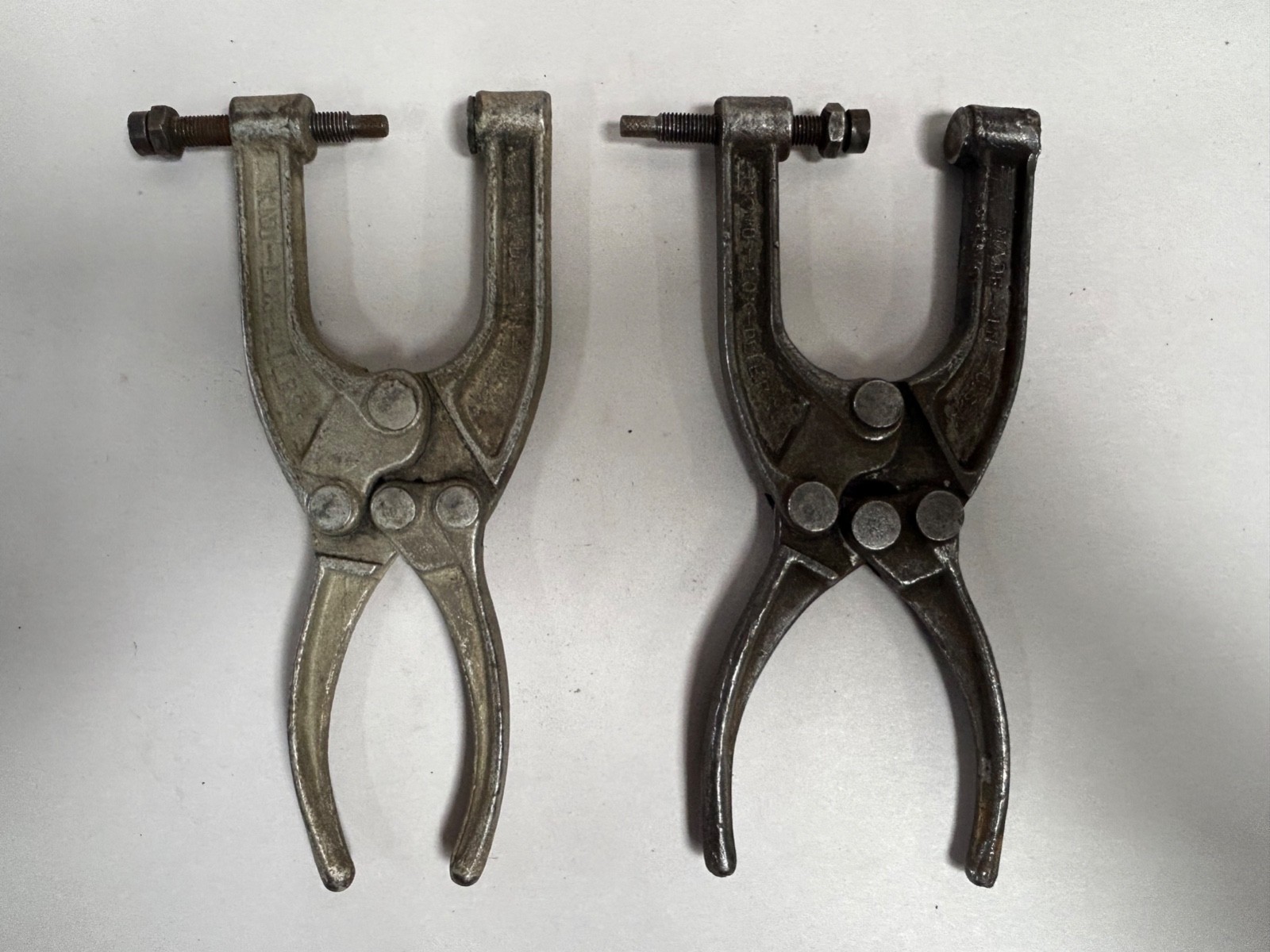 “2” Vtg Knu-Lok Made In USA Aviation Welding Toggle Clamp Pliers Type #450 (A5)