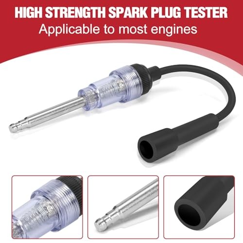 9pcs Compression Tester with Spark Plug Tester – 300PSI Car and Updated