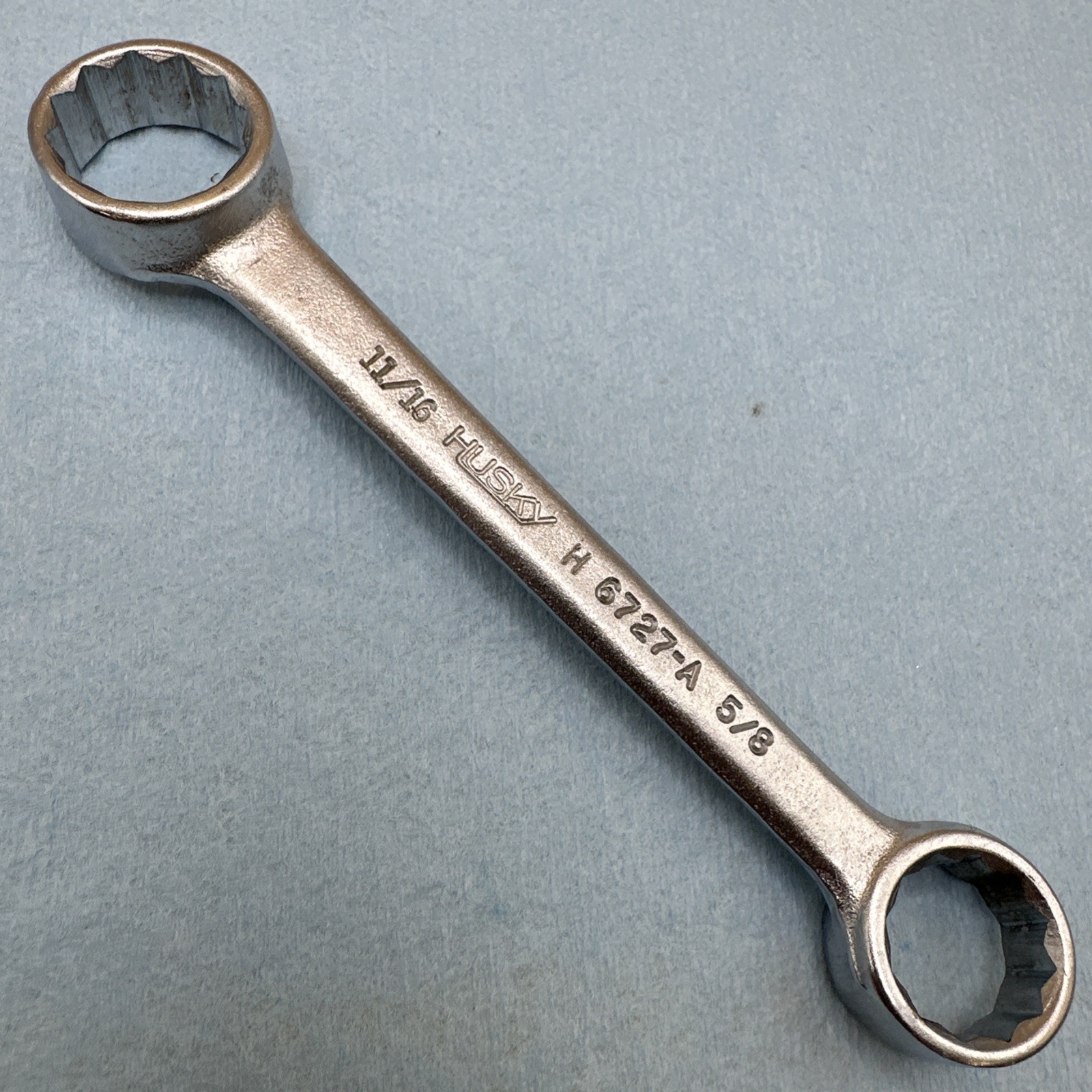 Vintage Husky Tools USA – 5/8” X 11/16” Stubby Double Box Wrench – 6727-A