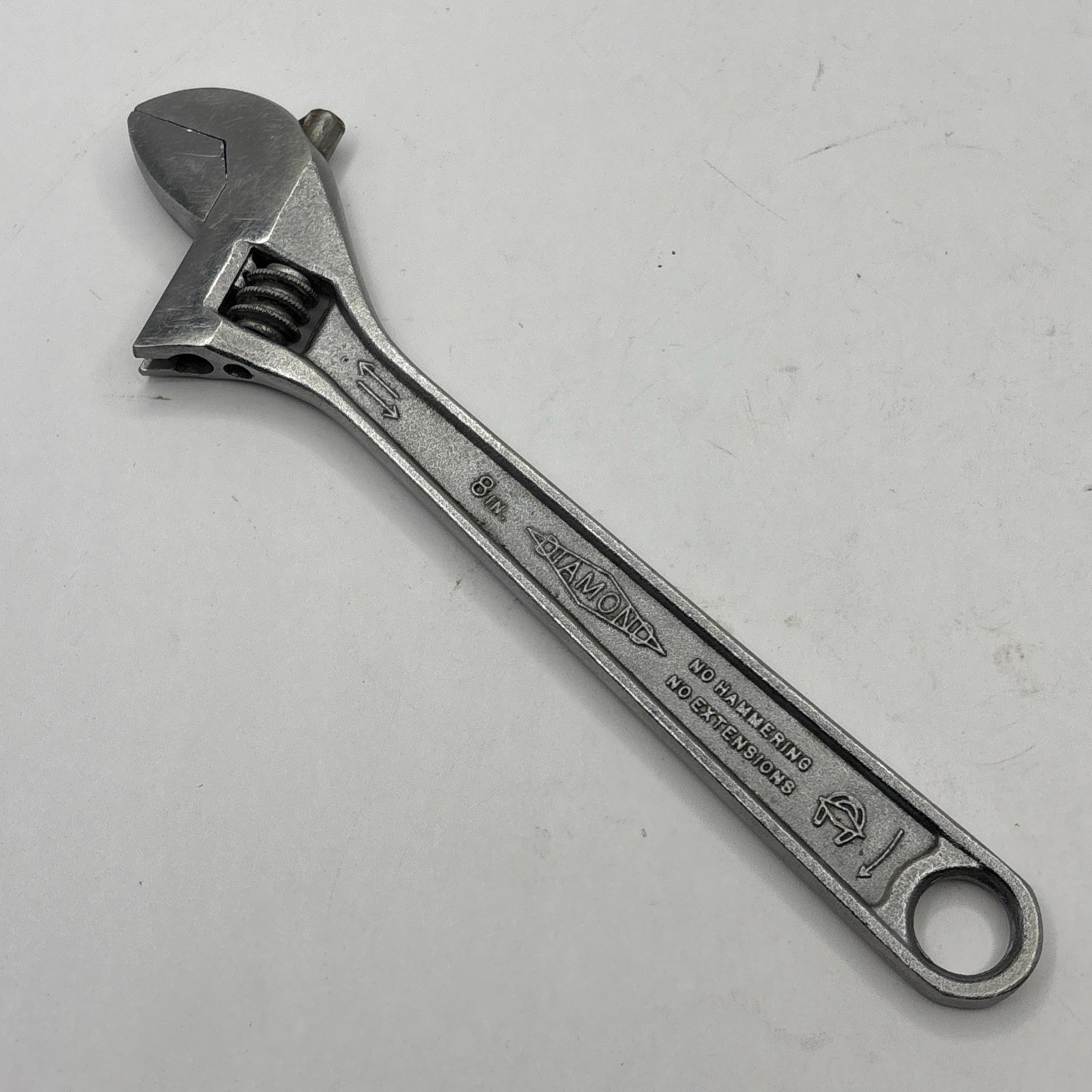 Diamond 8in Adjustable Wrench Forged USA Horseshoe