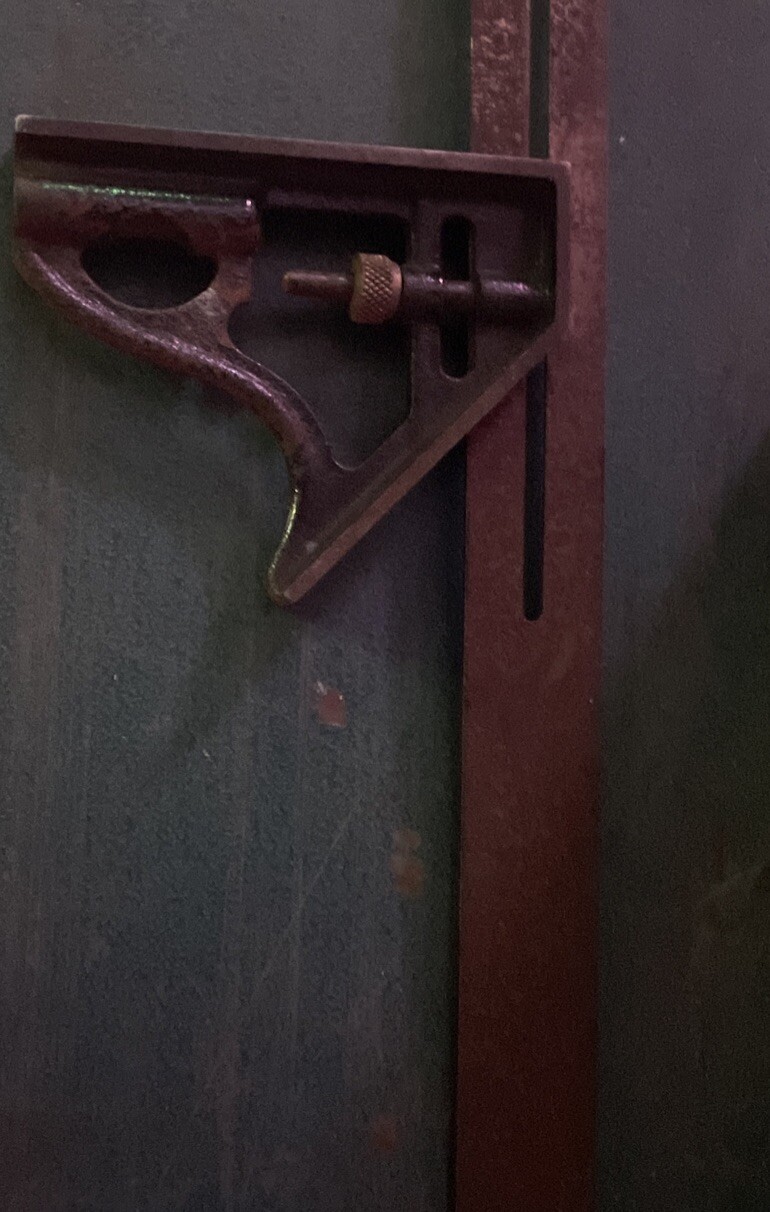 Vintage STANLEY NO 21 12 inch hardened Combination Square Rule