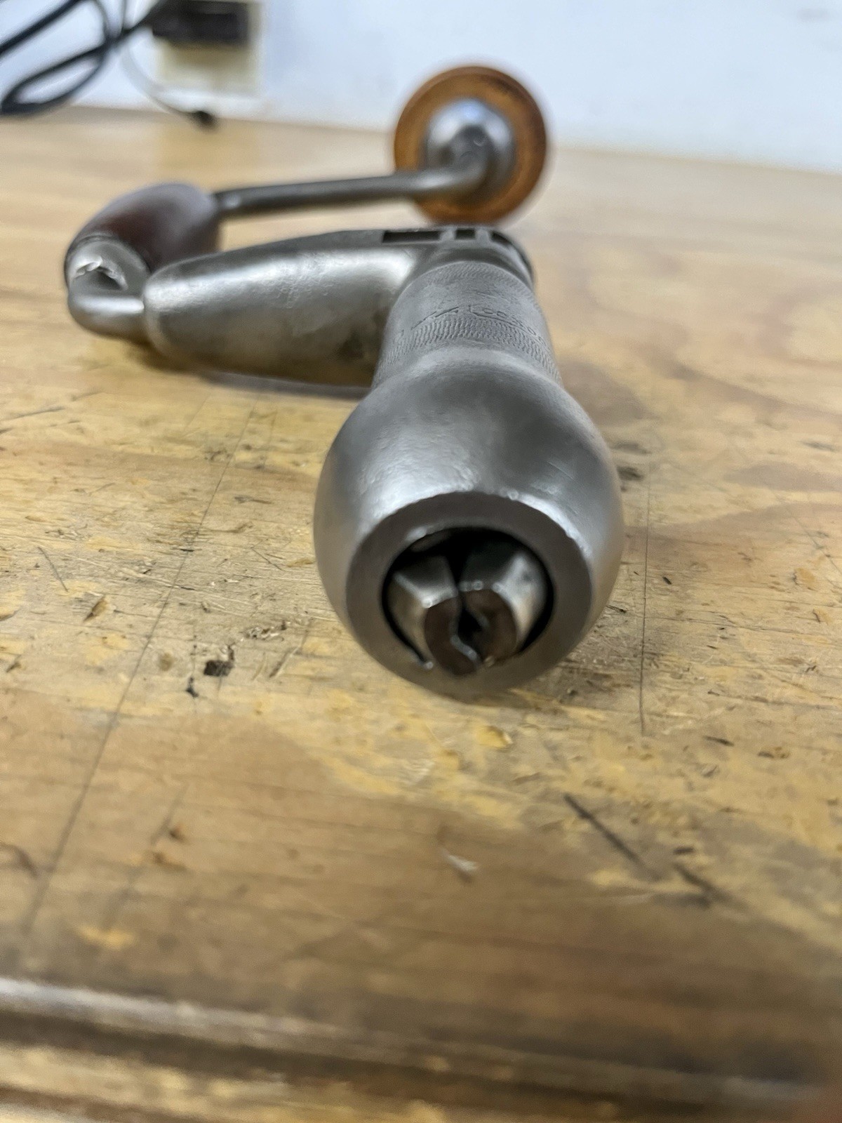 Vintage Rare PS&W Bit Brace With Shifters Petite 6” Sweep Hand Drill Nice!