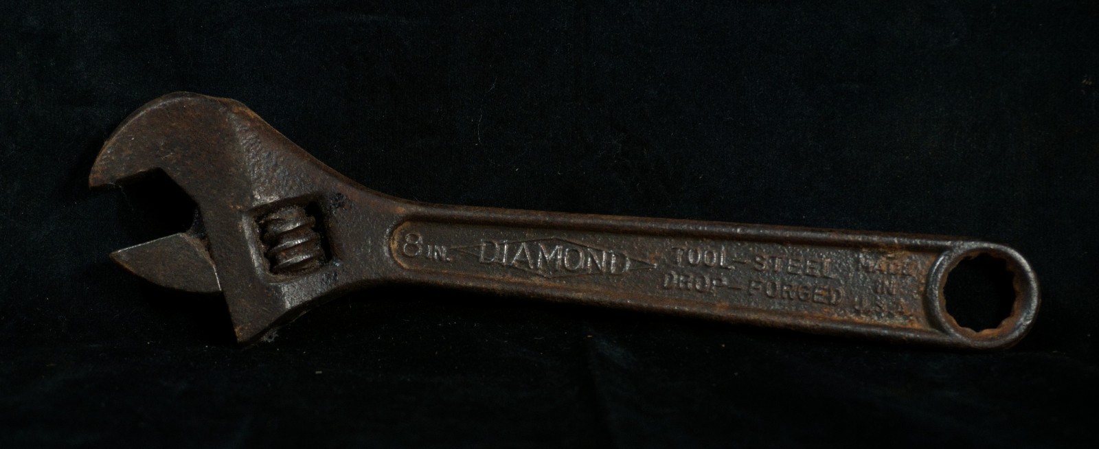 Vintage Diamond Wrench 8in. Drop Forged Steel Made in USA (A12)
