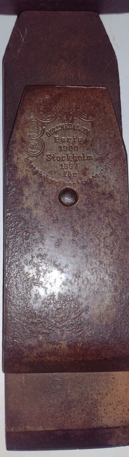 Antique 1897 Erik Anton Berg Wood Hand Planer Paris