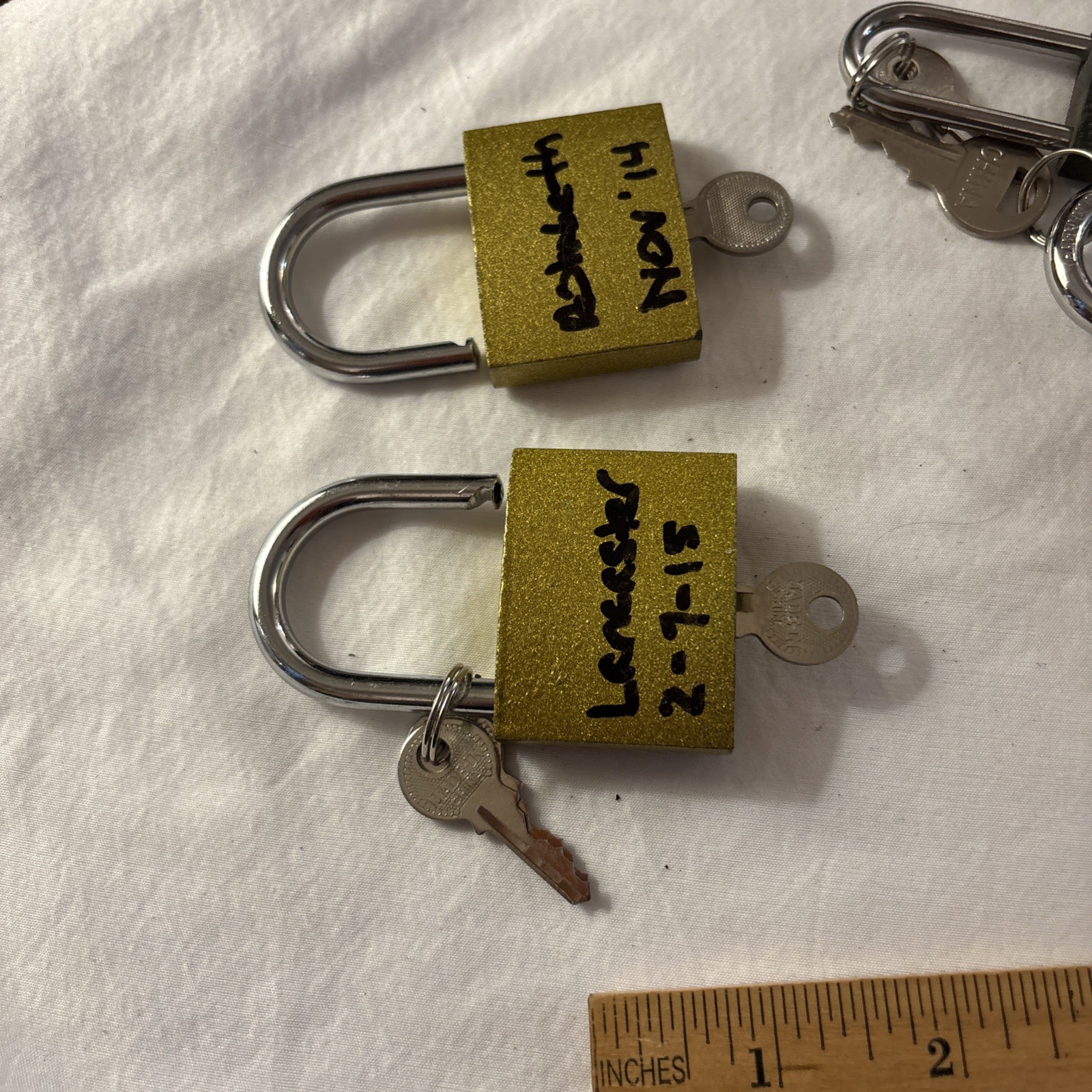 4 Lot, Security padlock w/ key, Pad Locks