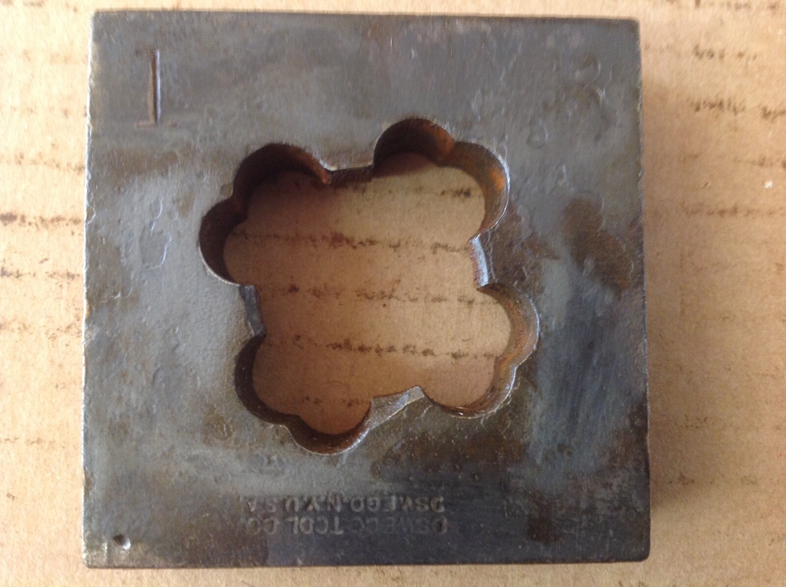 Vintage Pipe Dies, 3″ square, 1/4, 1/2, 3/4, 1″ sizes, lot of 4