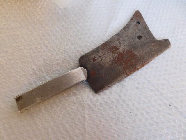 old vintage hand forged knife machete hatchet primitive unique meat clever chef