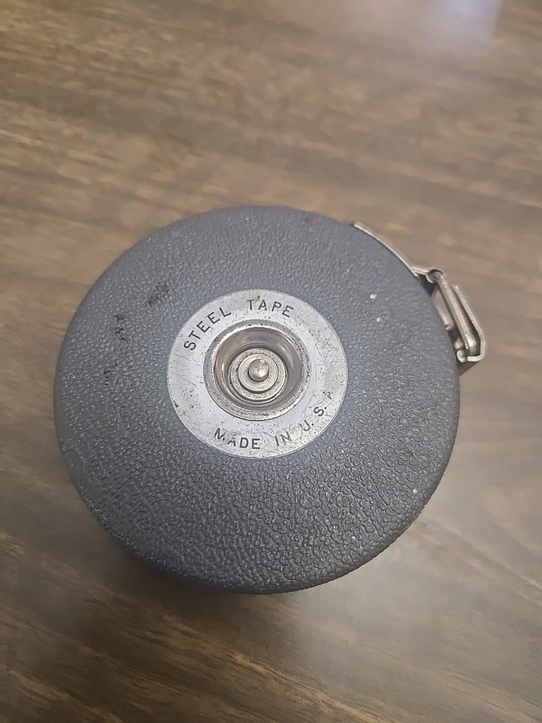 Vintage Lufkin HW50 50 Feet White Steel Tape Measure Gray Case USA 3 Inch