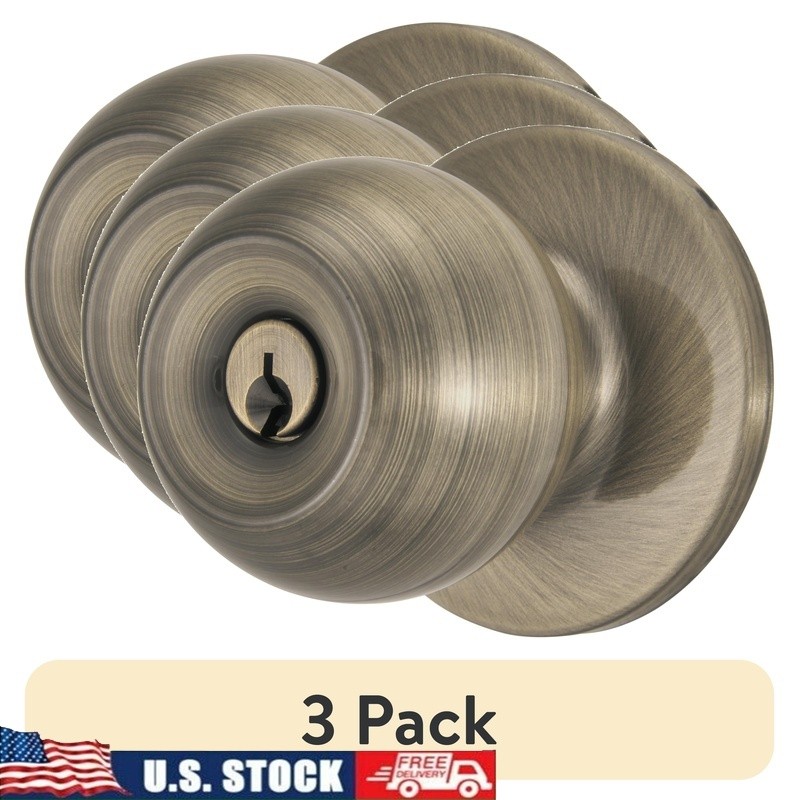 High Security Pick Resistant Doorknob W/ Easy Installation 2 Keys Included New