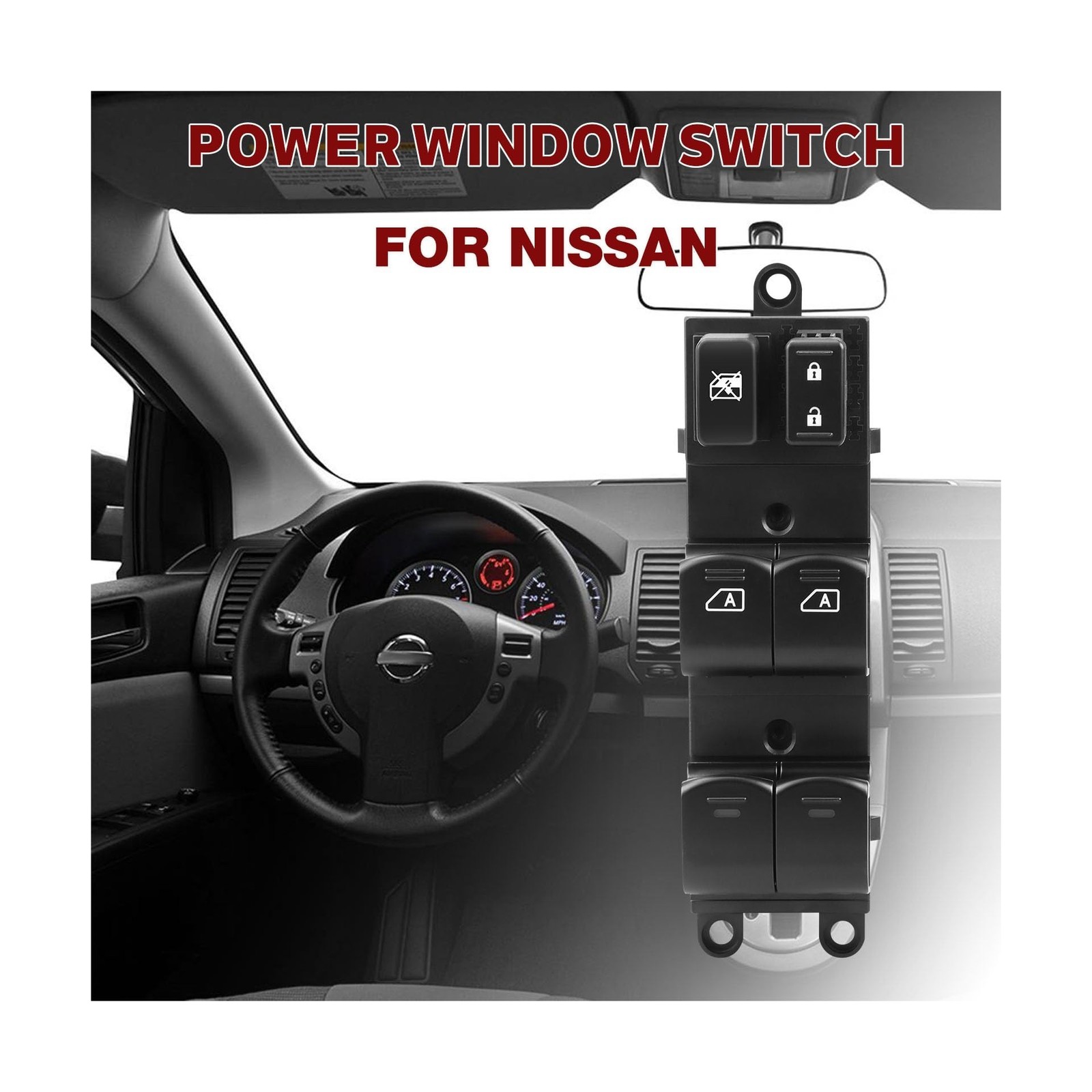 LCWRGS Master Power Window Switch Compatible with Nissan Titan 2004… Fast Ship