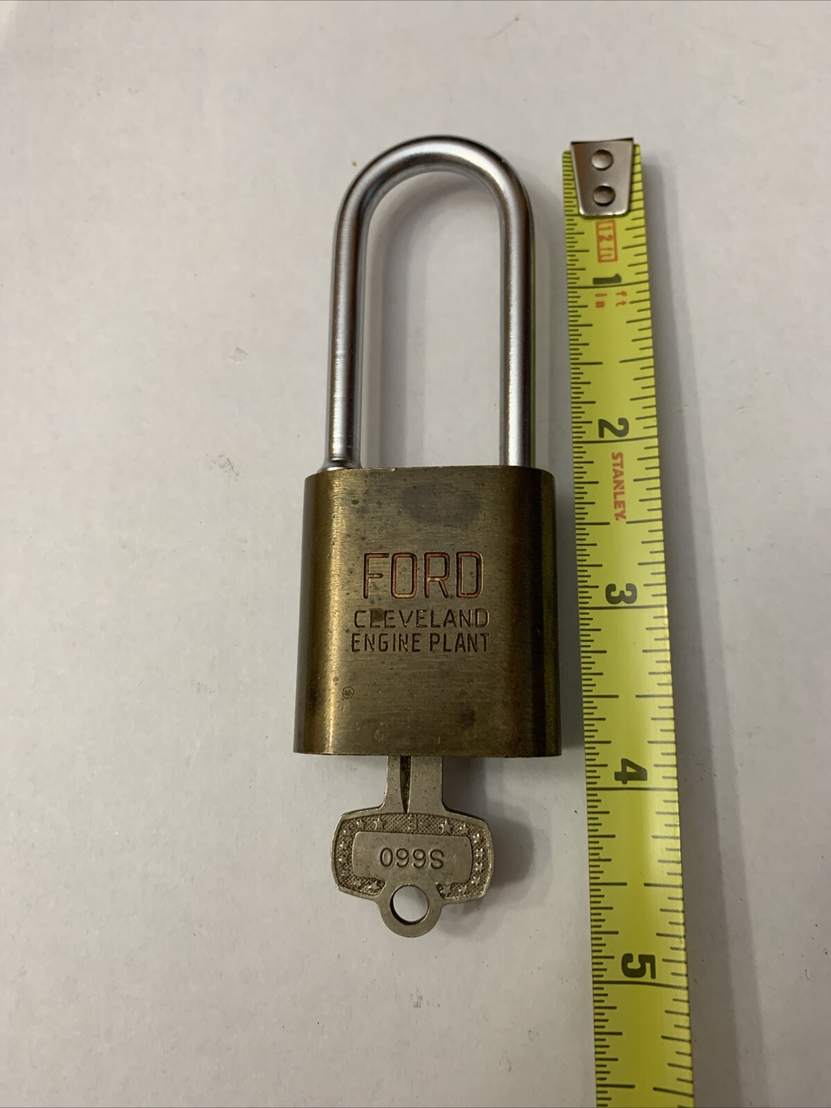 Rare Ford Cleveland Engine Plant BEST Padlock WORKS With Original Key