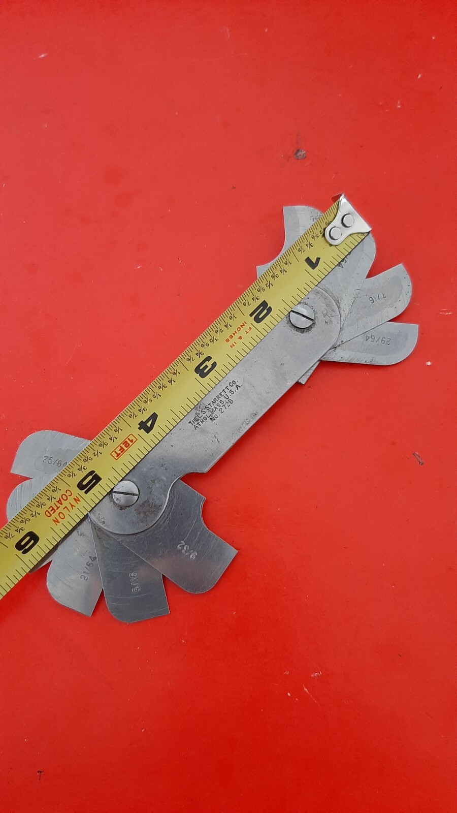 Vintage L.S. Starrett Athol No. 272B Radius / Fillet Gage Machinist Tool USA
