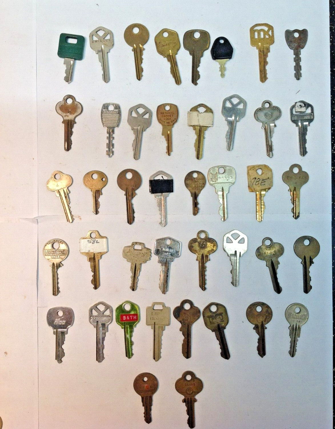 42 Misc. Key Lot Some Vintage Various Makers Steam Punk Brass/ Steel Craft Locks