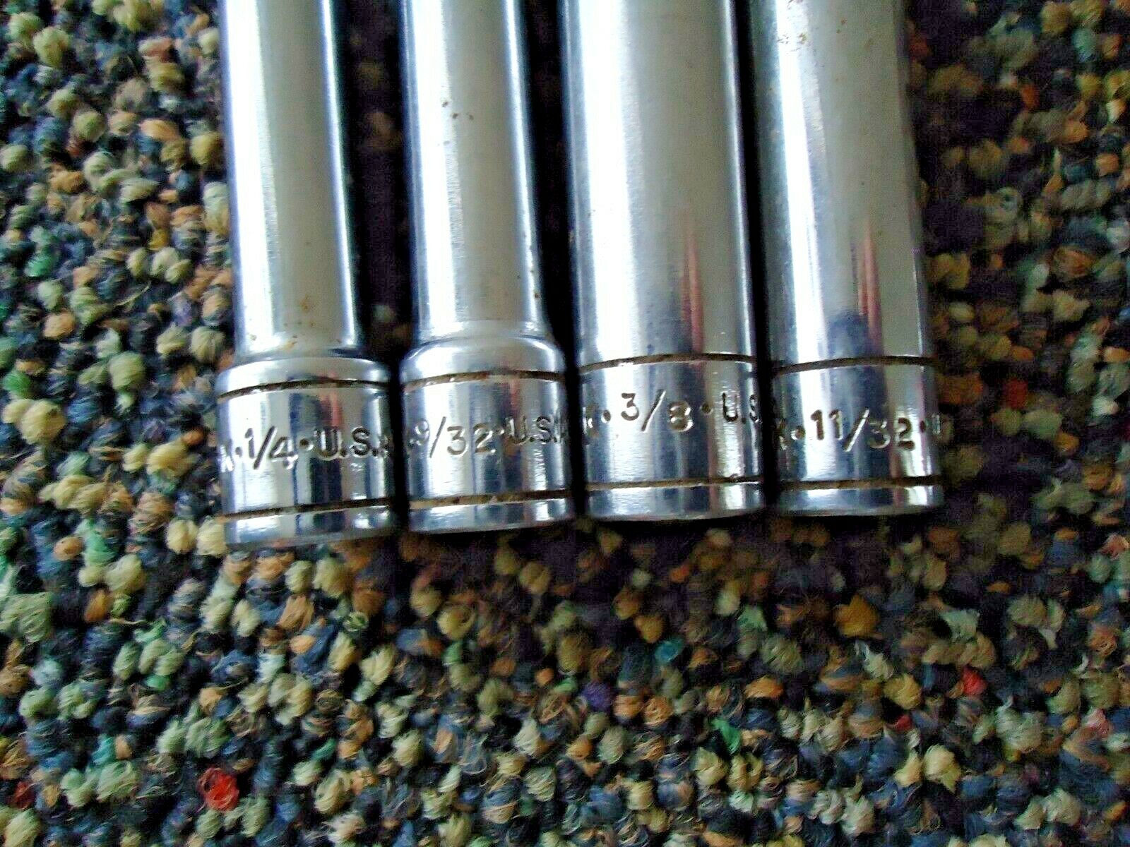 Vtg S-K 1/4″ Mixed 16 Piece Lot Includes # 40970 Ratchet And Various 1/4″ Socket