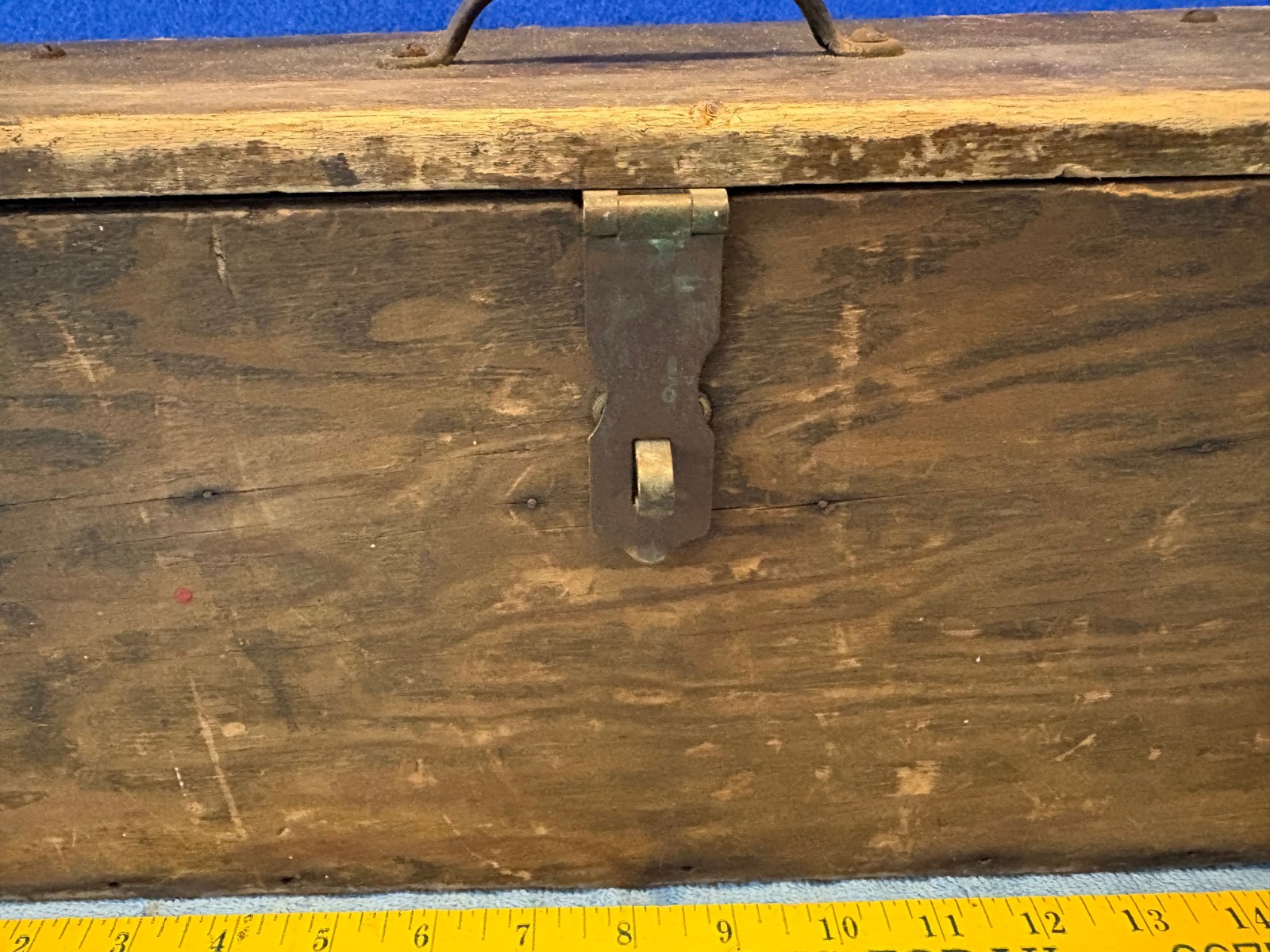 Antique Wooden Wood Rustic Antique Primitive Tool Box