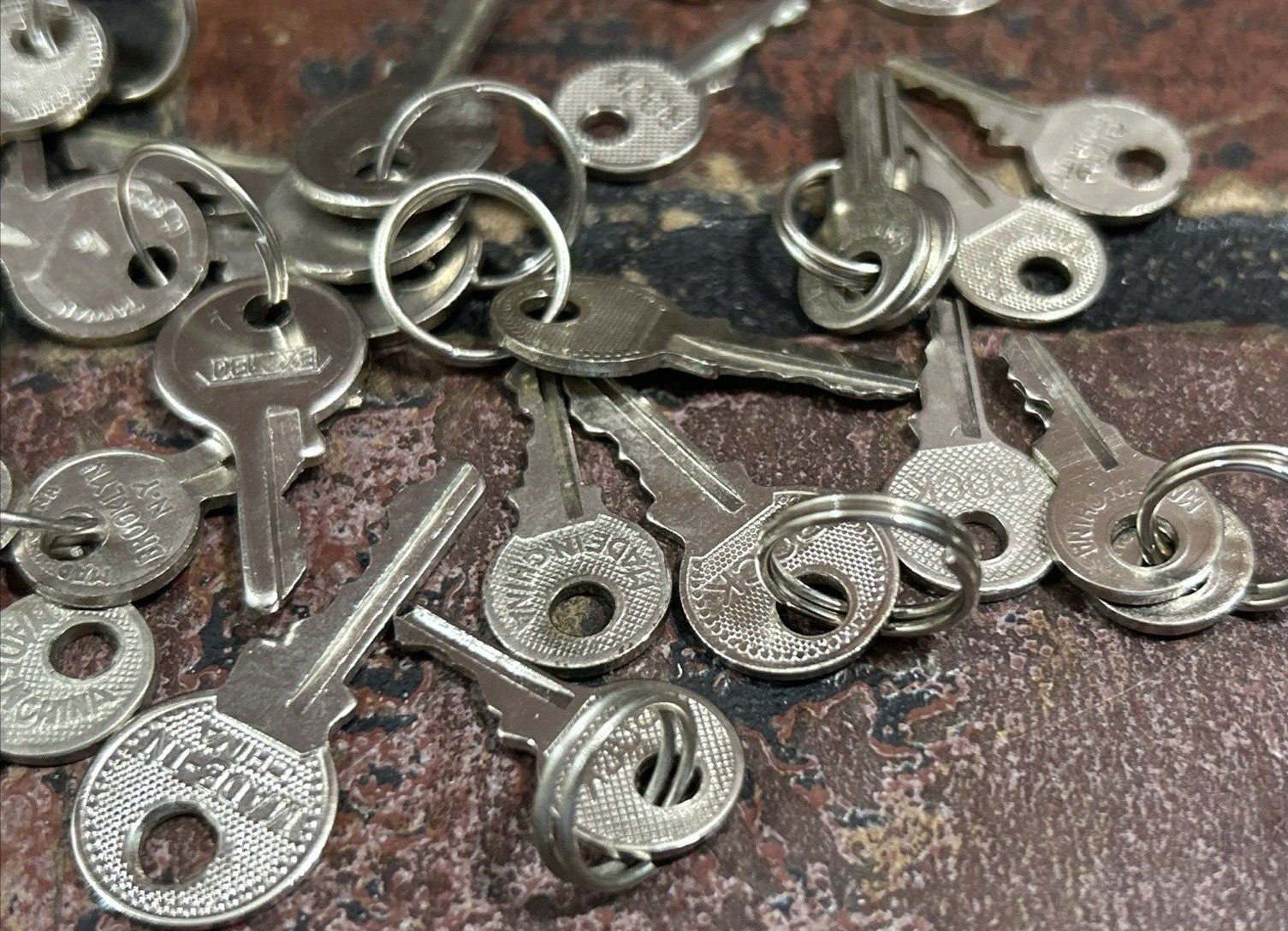 Lot of 48 pieces Small Mini Padlock Keys – Metal & Brass