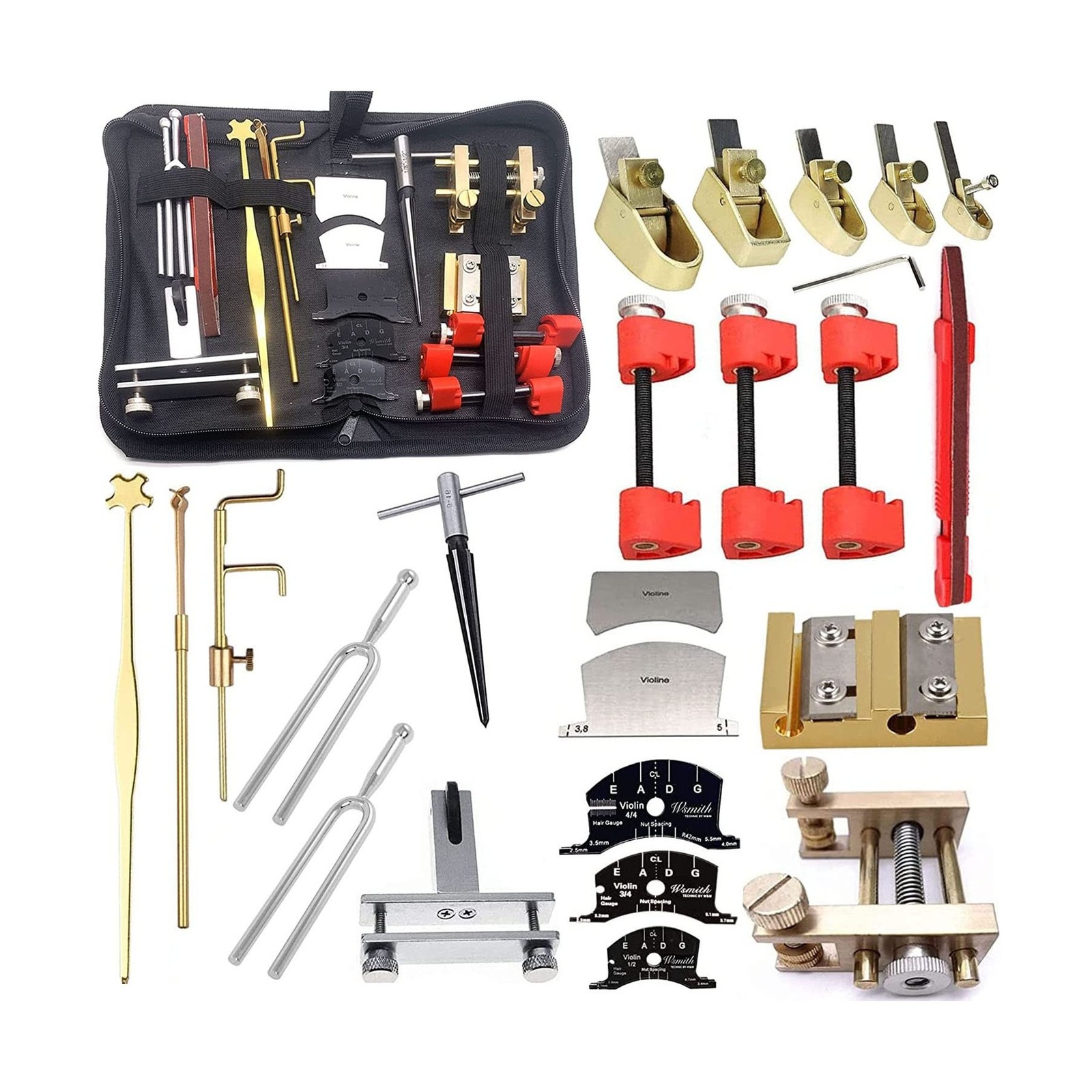 Violin Luthier Repair Tool Kit 24pcs Include 8-16mm Thumb Planer Violin Crack…