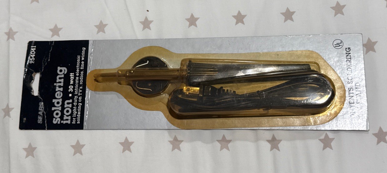 NOS Vintage SEARS soldering iron 120 Volts 30 watt Model 113-540410