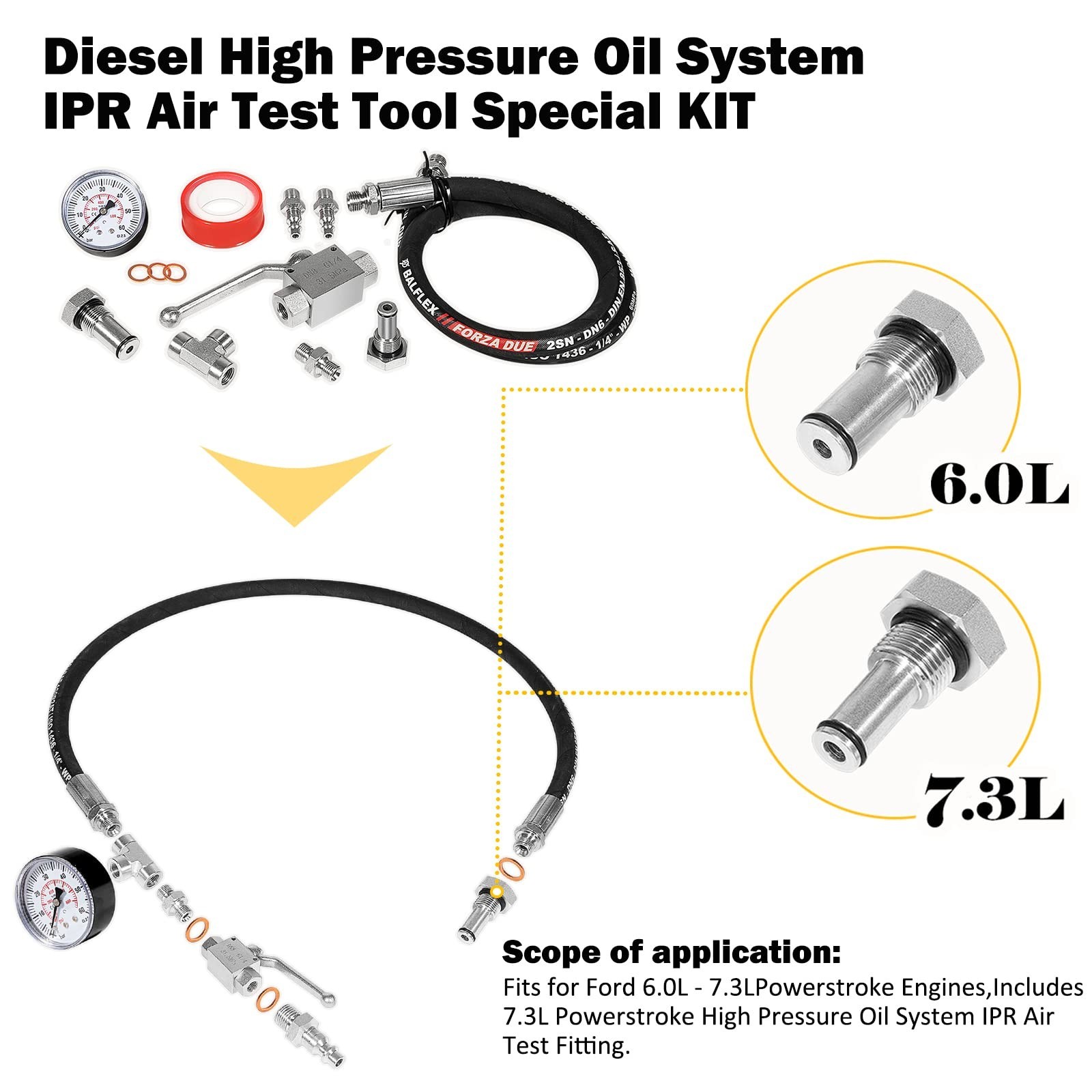 E-cowlboy Fits for Ford 6.0L-7.3LPowerstroke Diesel High Pressure Oil System …