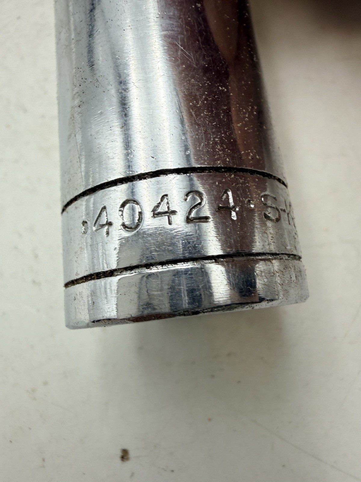 Vtg S-K WAYNE Tools 3/8″ Drive SAE 7pc Deep Well Socket Set In Orig. Metal Case