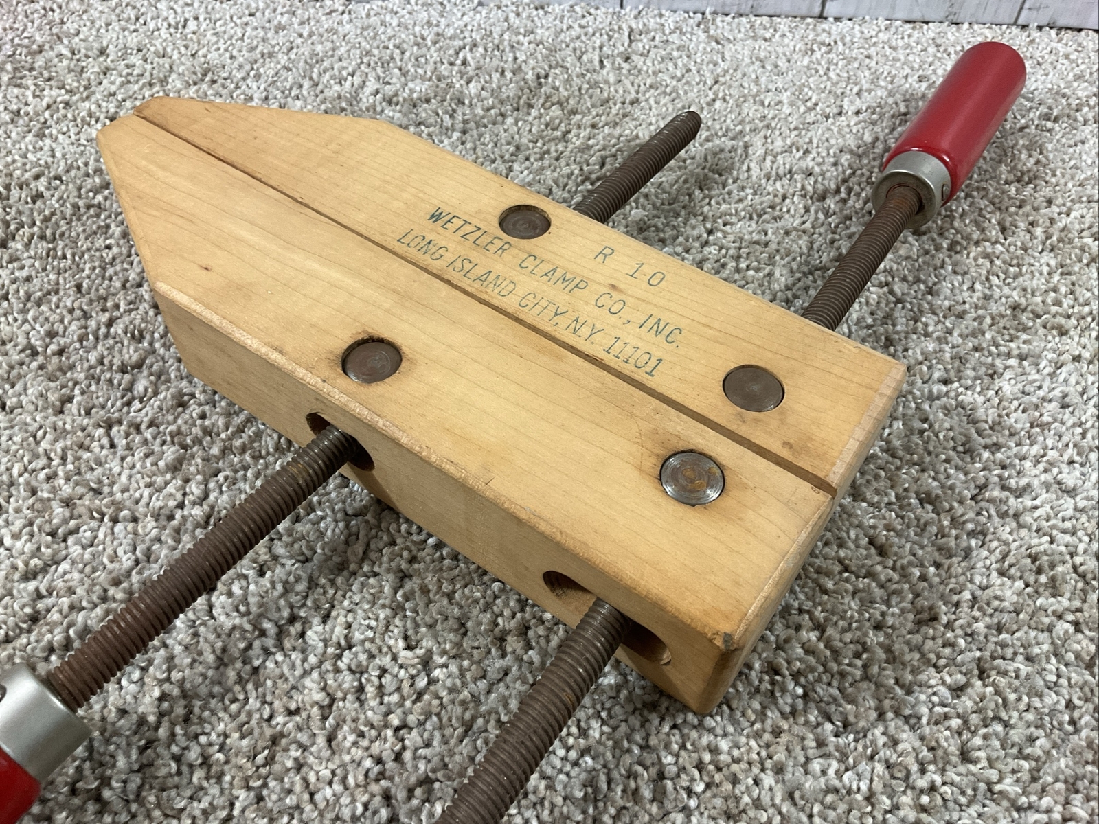 Vintage Wetzler Wood Clamp R10 Long Island City N.Y. 11101