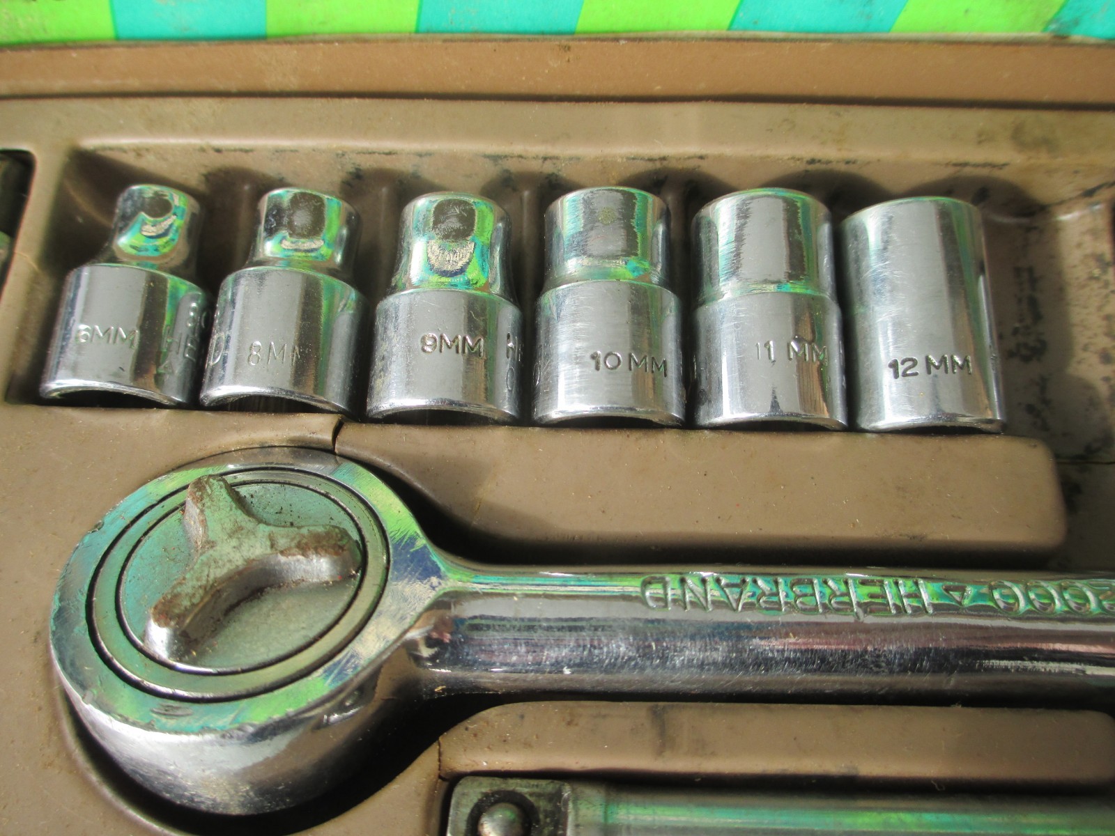 Herbrand 16 Pc 3/8″ Drive Metric Socket Set Vintage No 13mm Socket