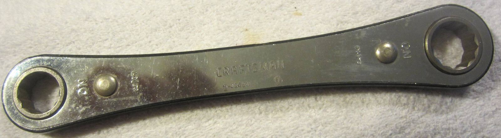 5/8 &3/4″ CRAFTSMAN 12 PT. RATCHET WRENCH USA CIRCLE ( I) 43684 tool VTG tool