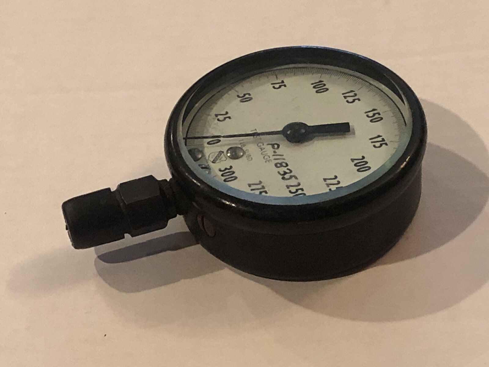 Vintage Ashcroft Pressure Gauge 300 PSI Glass Industrial Use Lower Mount Nice