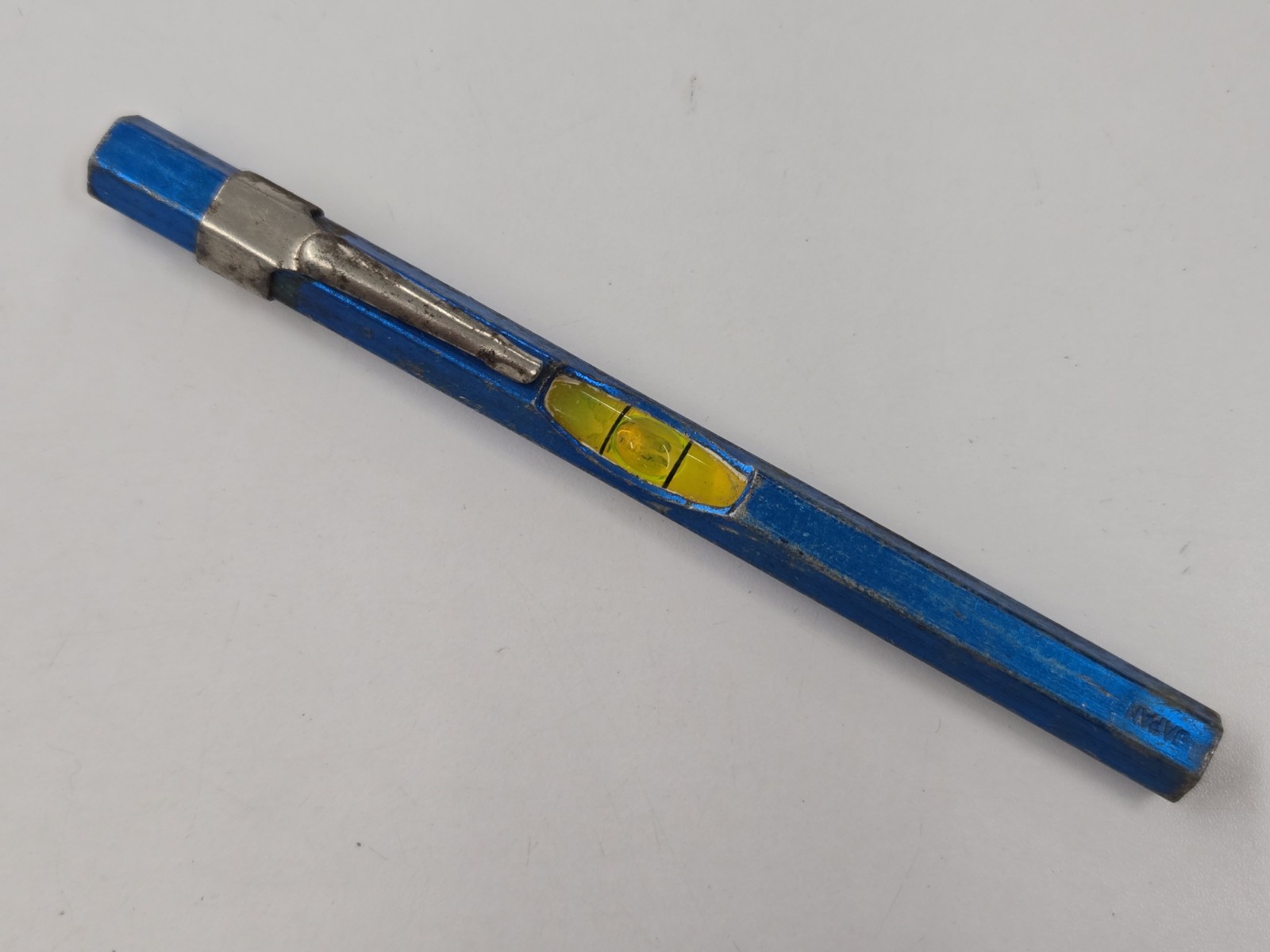 Vintage Pocket Sized Bubble Level With Clip. Unbranded. Japan