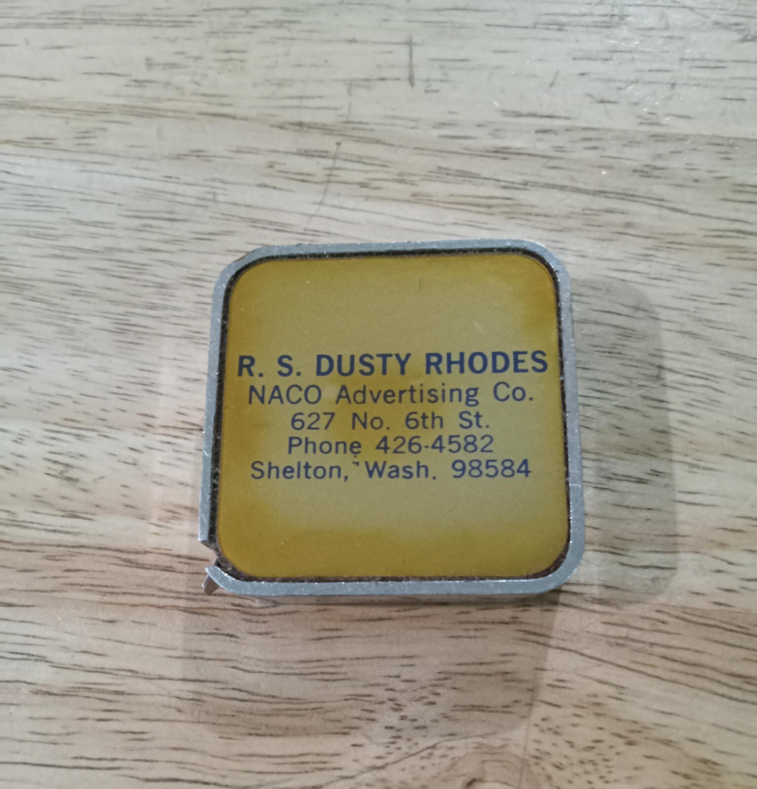 Vintage BARLOW Tape Measure NACO Advertising Co. Shelton, WA Advertising