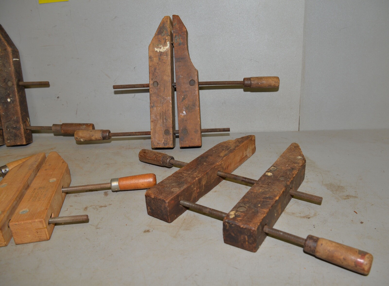 5 Adjustable Clamp Co Jorgensen & more wood workers cabinet maker tool lot M4