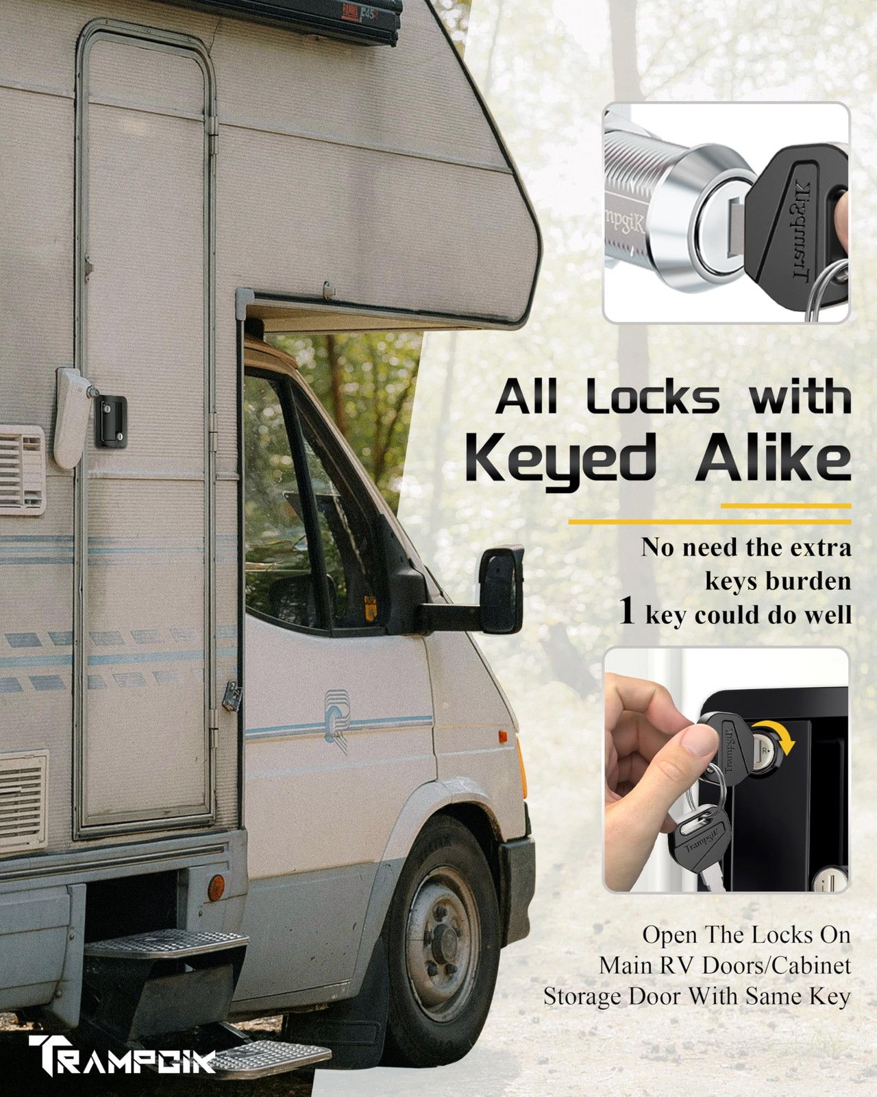 RV Door Lock1 Camper Door Lock with Storage Locks Combo for Trailer Entrance …
