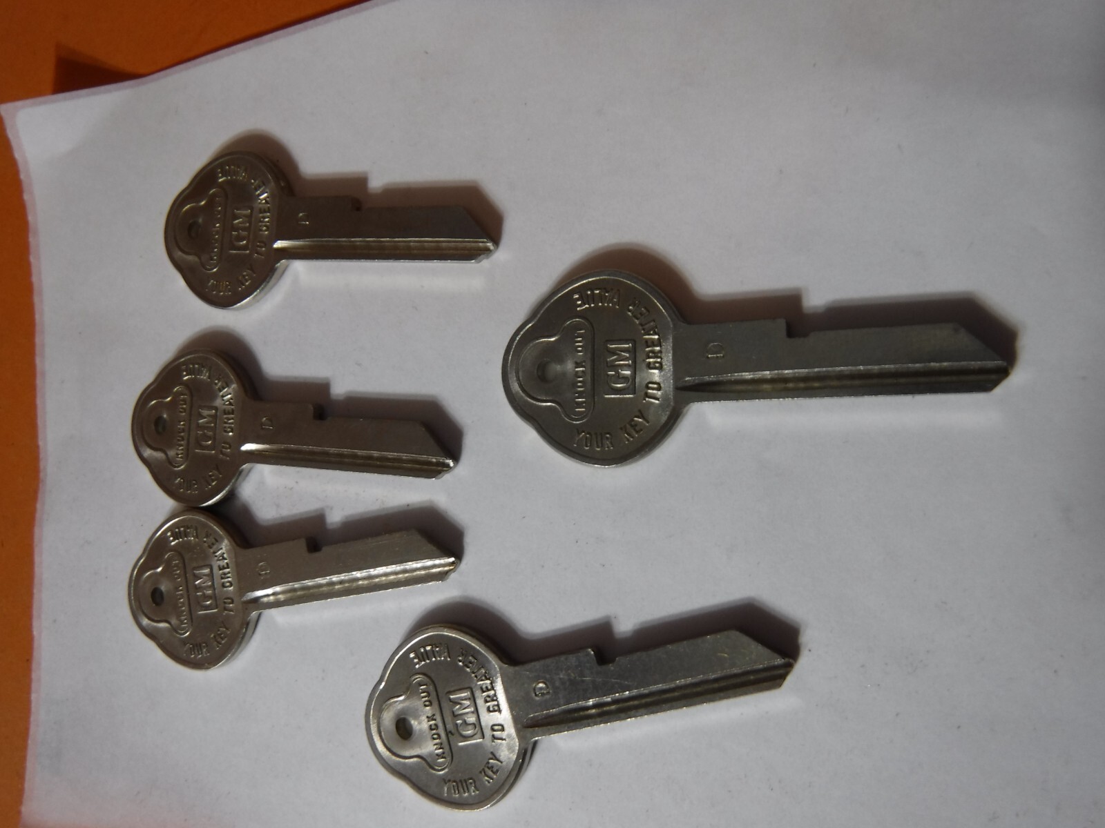 GENERAL MOTORS OEM Briggs & Stratton B11 KEY BLANK Fits GM 1936-66 D (lot of 5)