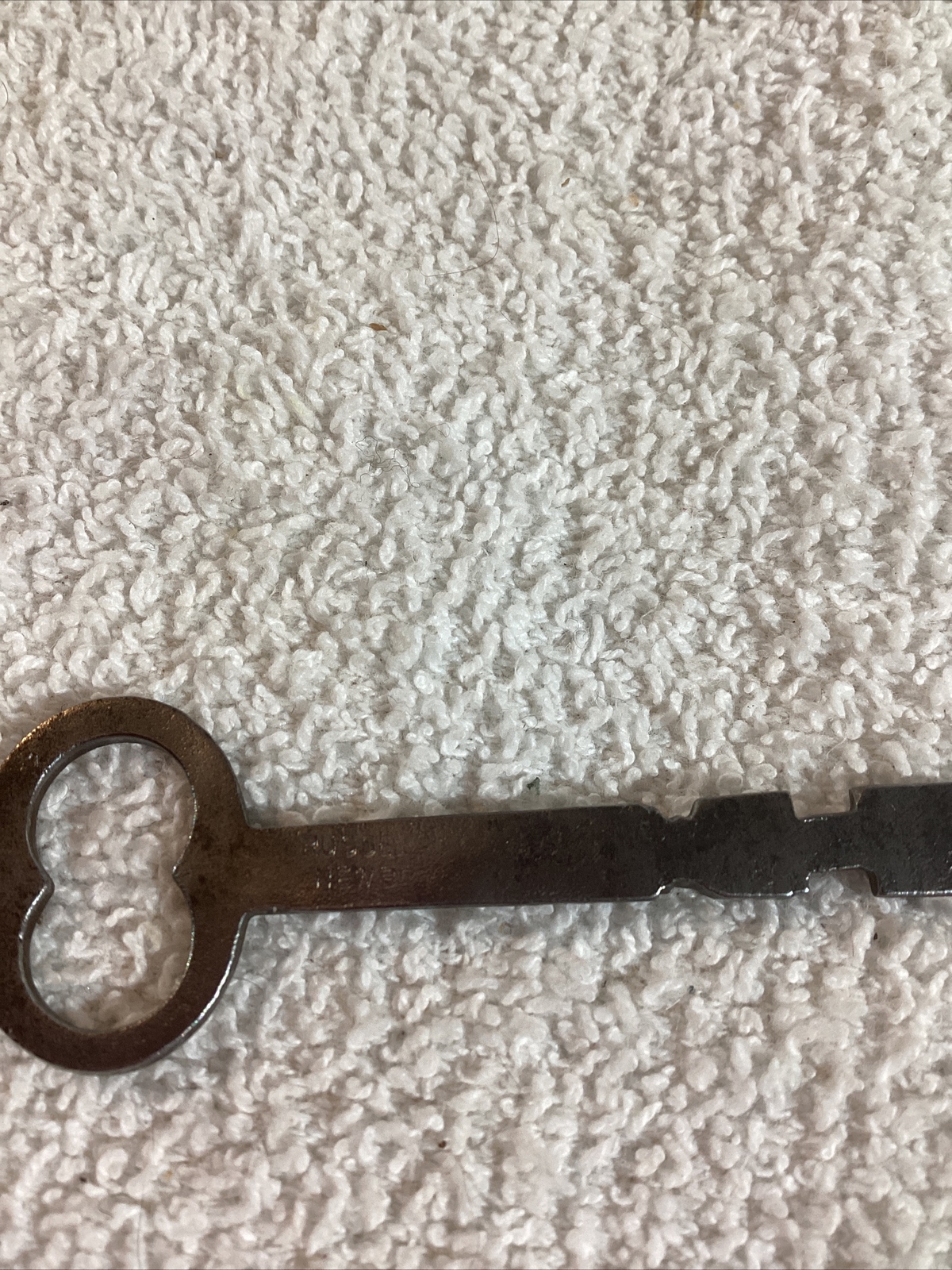 Lot of 2 Vintage Antique Steel Skeleton Key Russel & Erwin Open Bow
