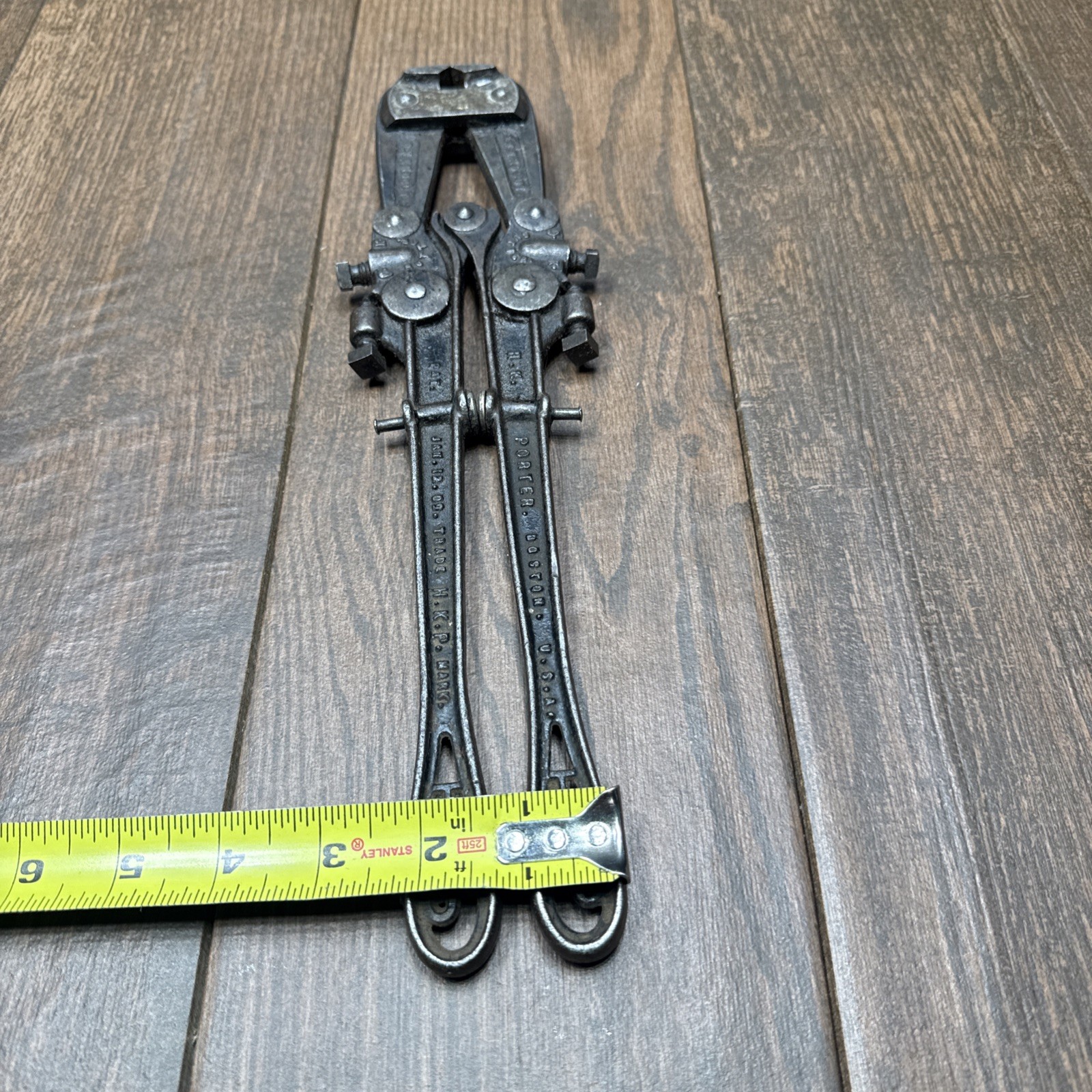 Vintage HKP Porter 14 Inch Bolt Cutter No. 0 Clipper Cut Tool Boston Mass
