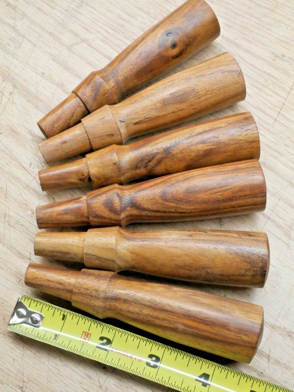 LOT OF 6 NEW ROSEWOOD SOCKET CHISEL HANDLES FOR TOOL RESTORATION