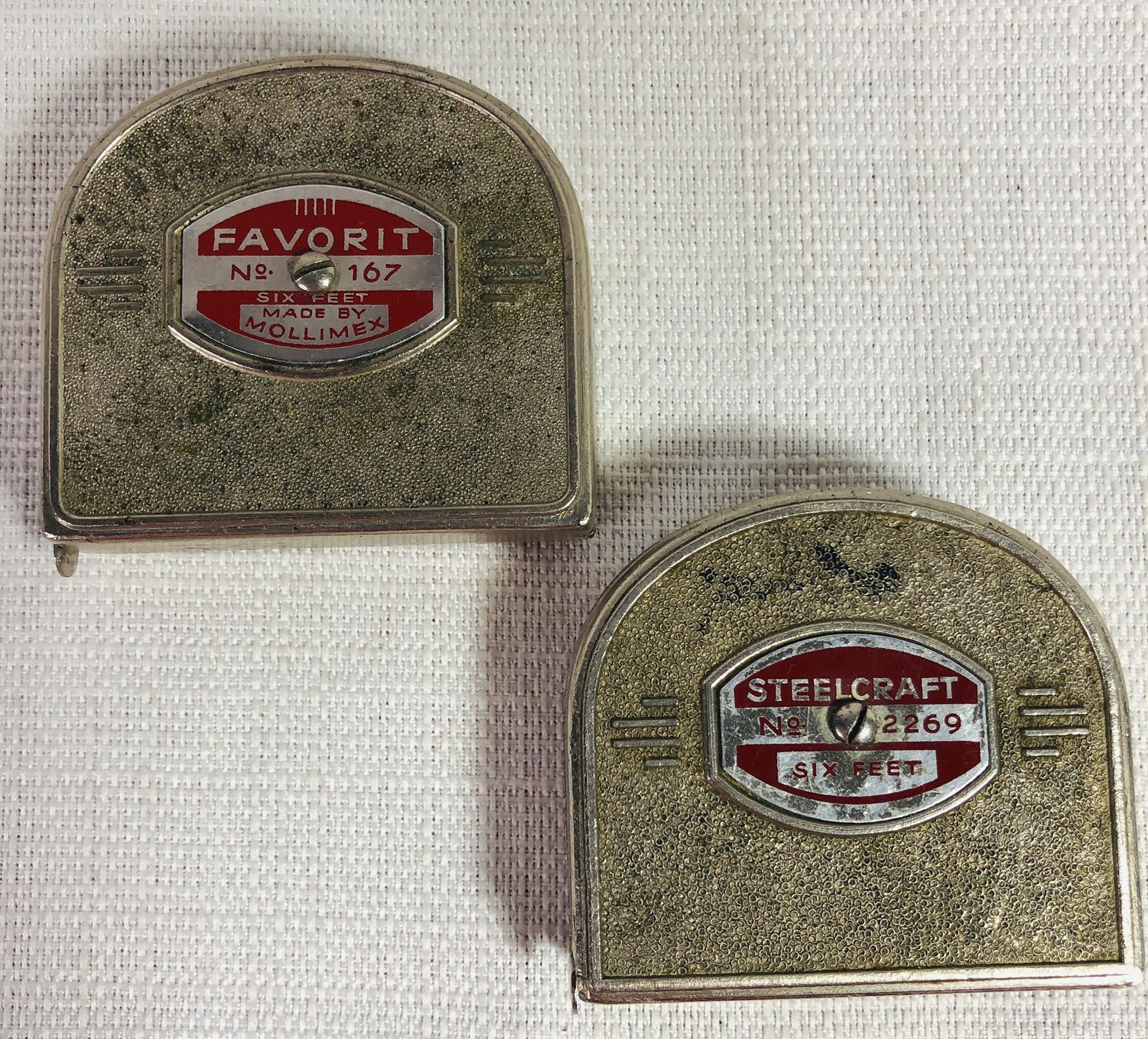 2 Push Pull Small Tape Measure Mollimex Favorit 167 Steelcraft 2269 Made Germany