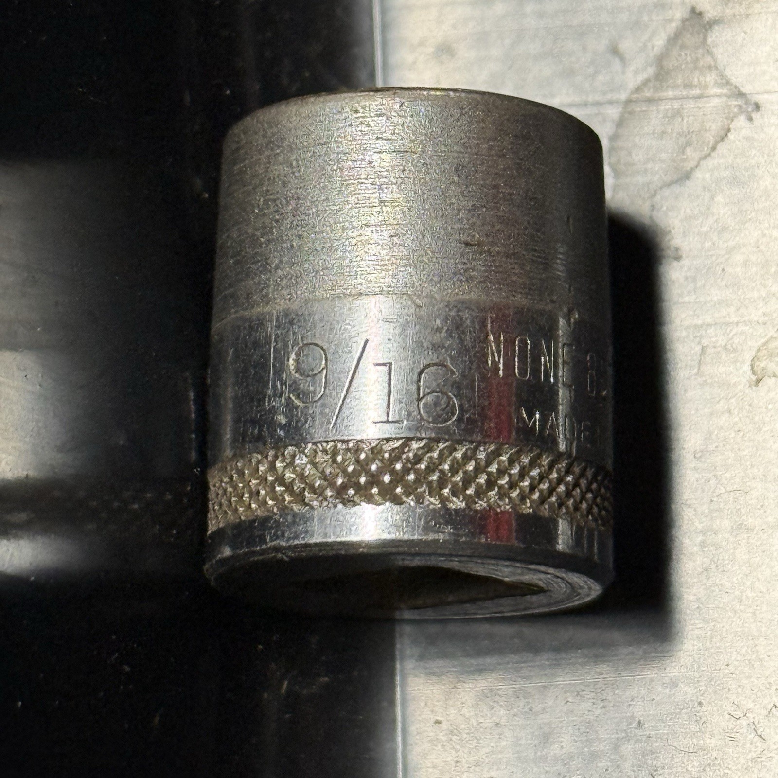 Vintage None Better USA B1218 3/8” Drive 9/16″ 12pt Socket New Britain Tools