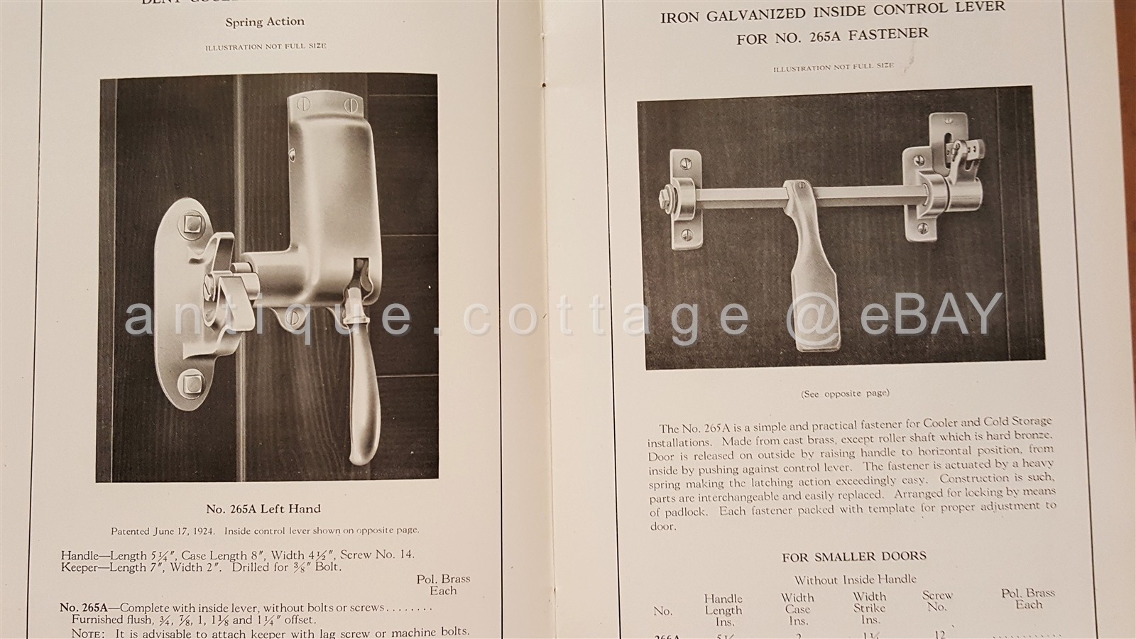 1920s antique DENT REFRIGERATOR HARDWARE CATALOG fullerton pa illustrated VGC