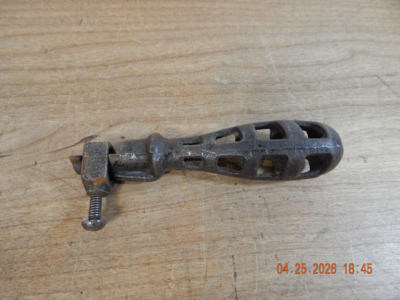 Vintage E. C. Stearns & Co. Syracuse N.Y. Cast Iron Metal File Tool Handle USA