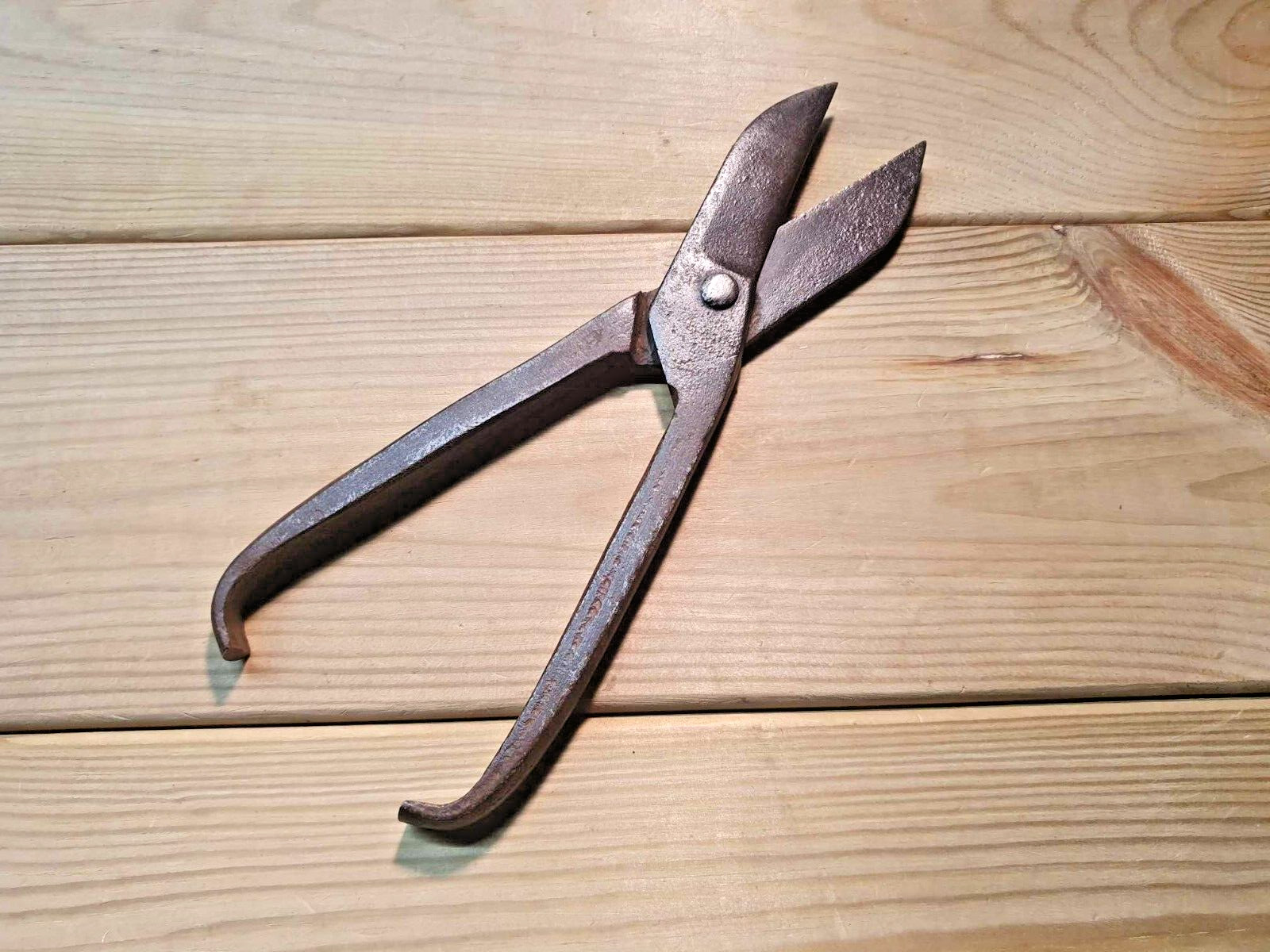Vintage 8″ Lewis Tin Snips Sheet Metal Shears Engineering Mechanics Old Tools
